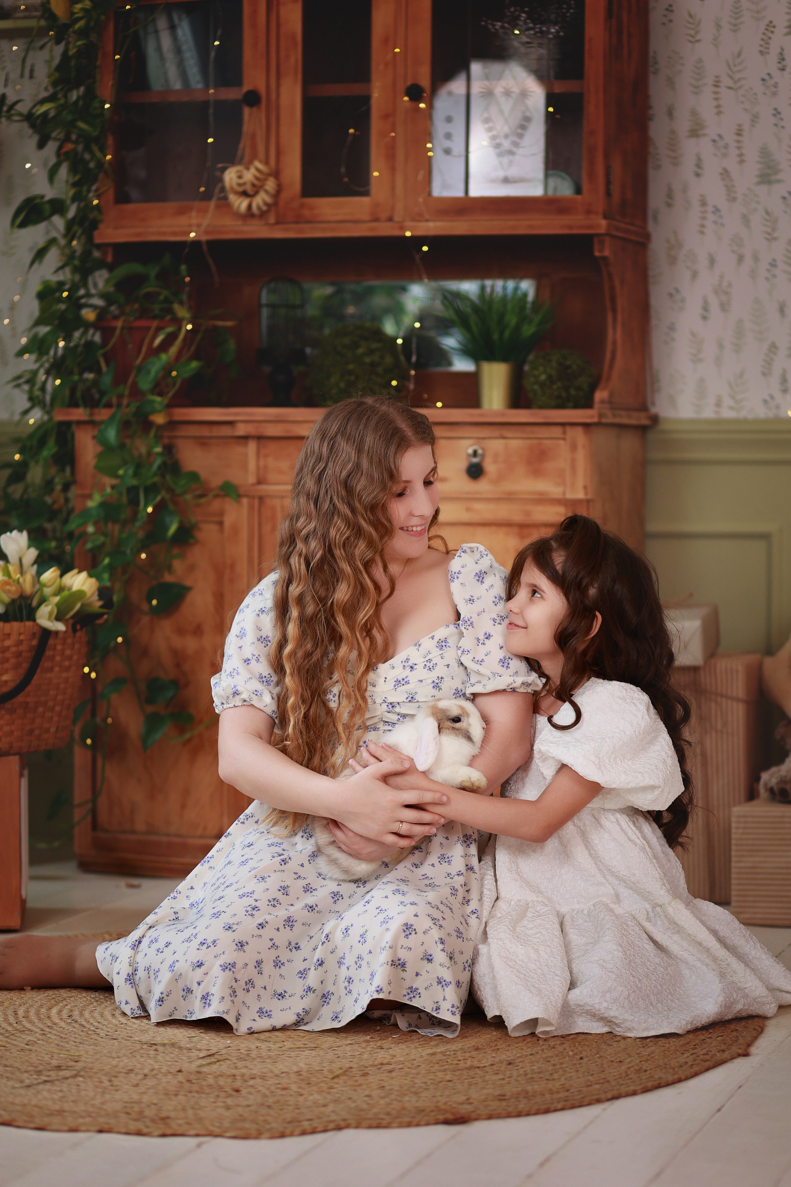 Фотопроект с козочкой и кроликами. Детский семейный фотограф Краснодар