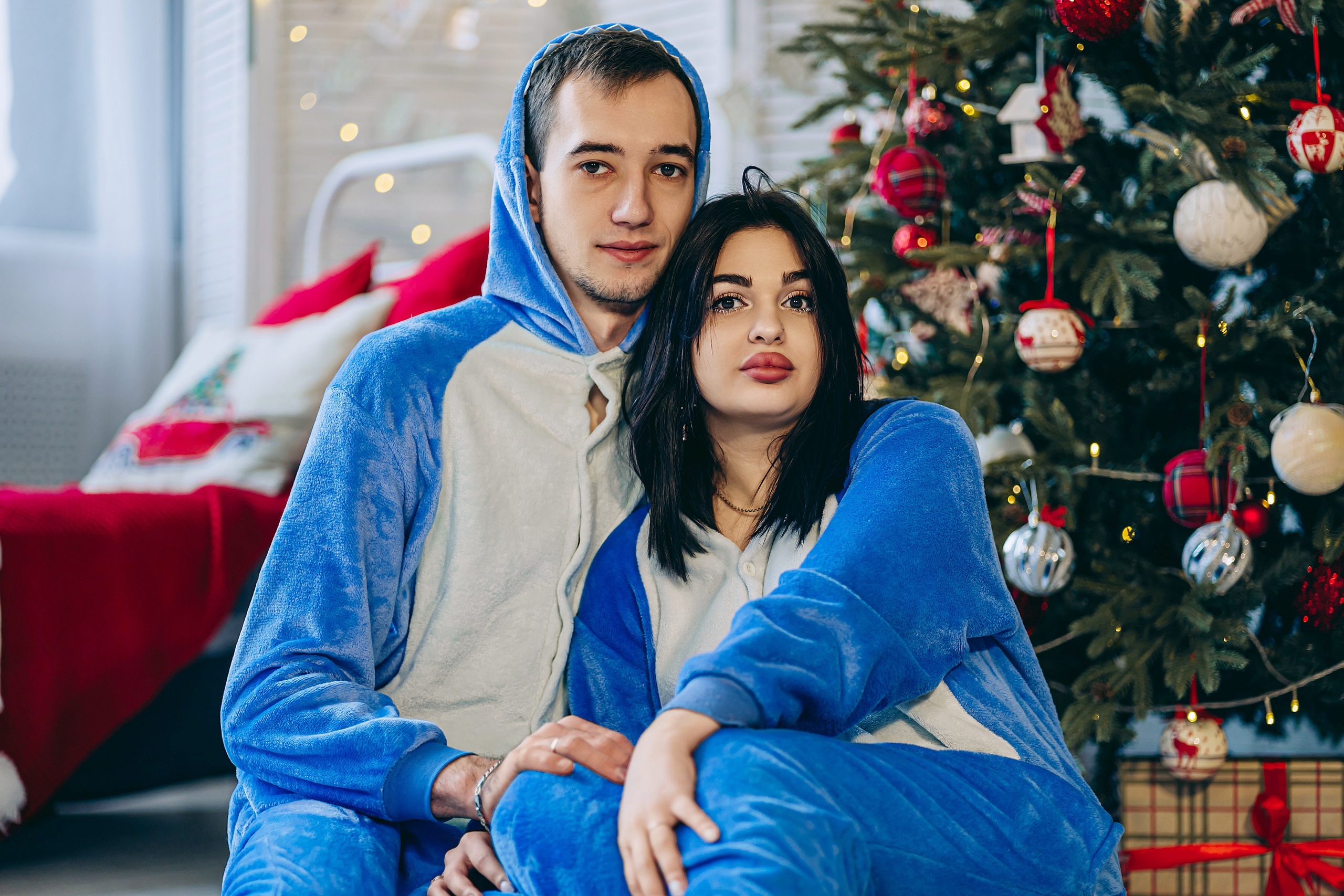 Семейная фотосессия в студии с ребенком