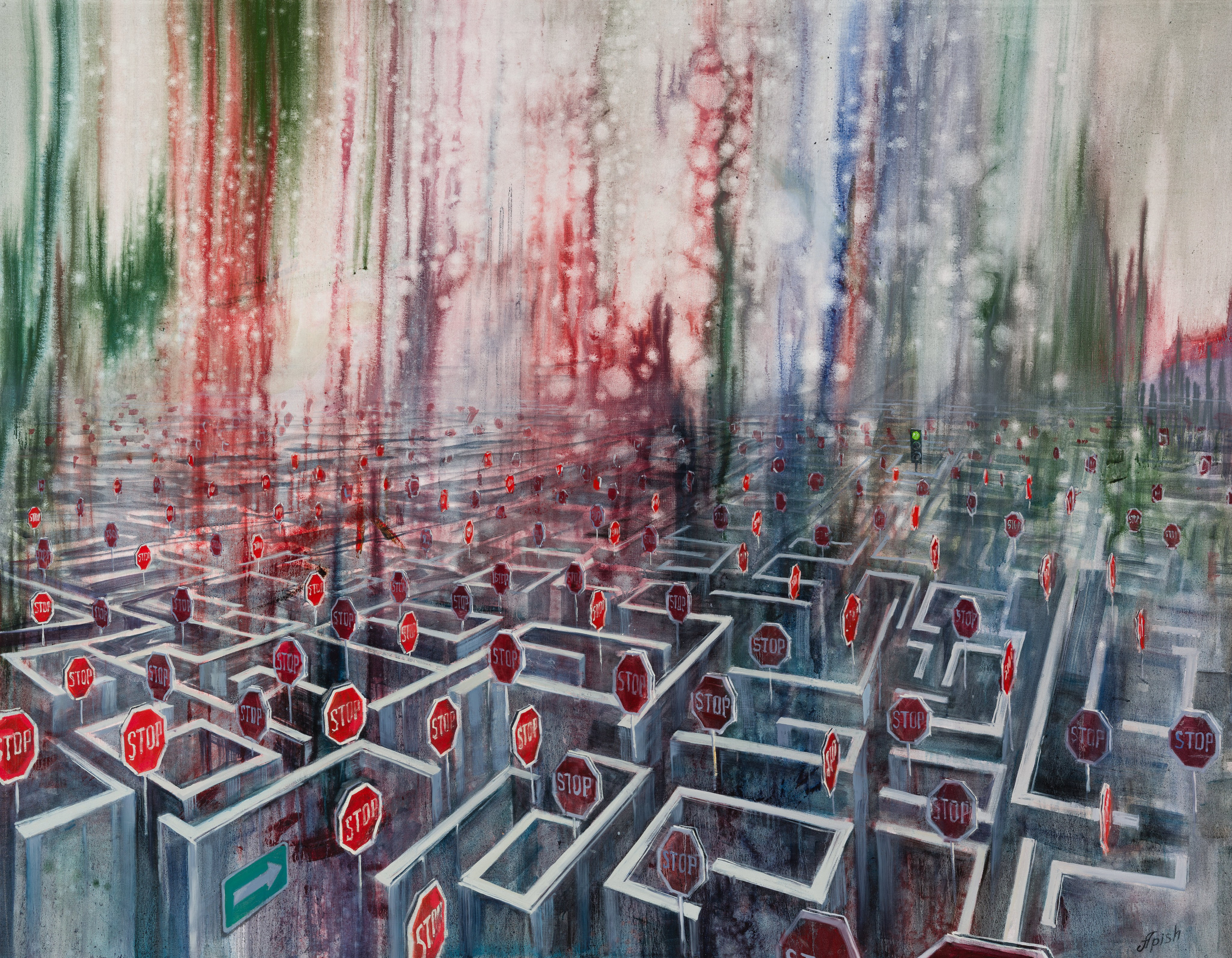 «Волшебный лабиринт» - художник Алексей Апиш (холст, масло, 140x180 см, 2024)