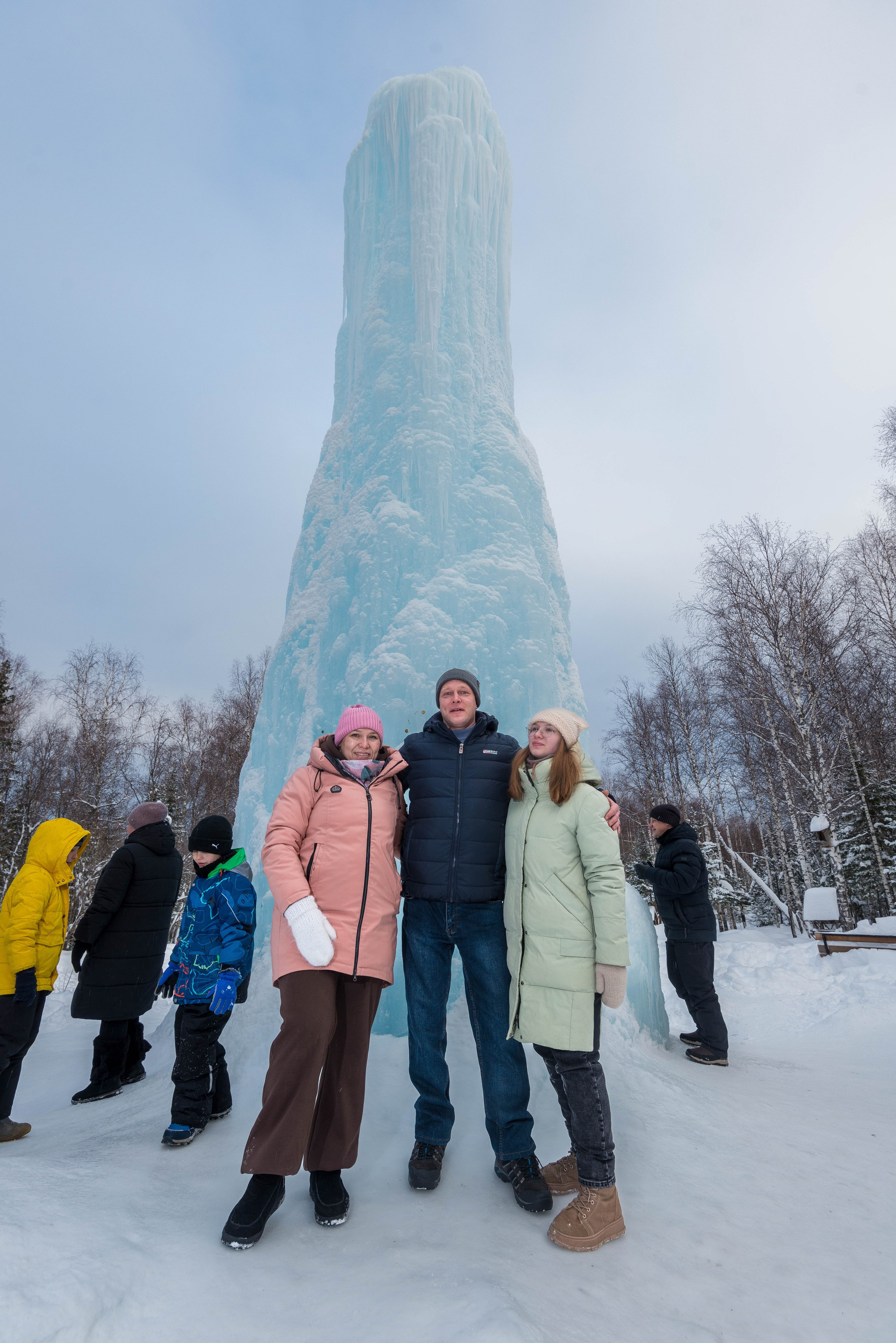 Таганай Семибратка, Парк Бажова, ледяной фонтан 06.01.2024. Свадебный фотограф на Урале Виктор Соколов