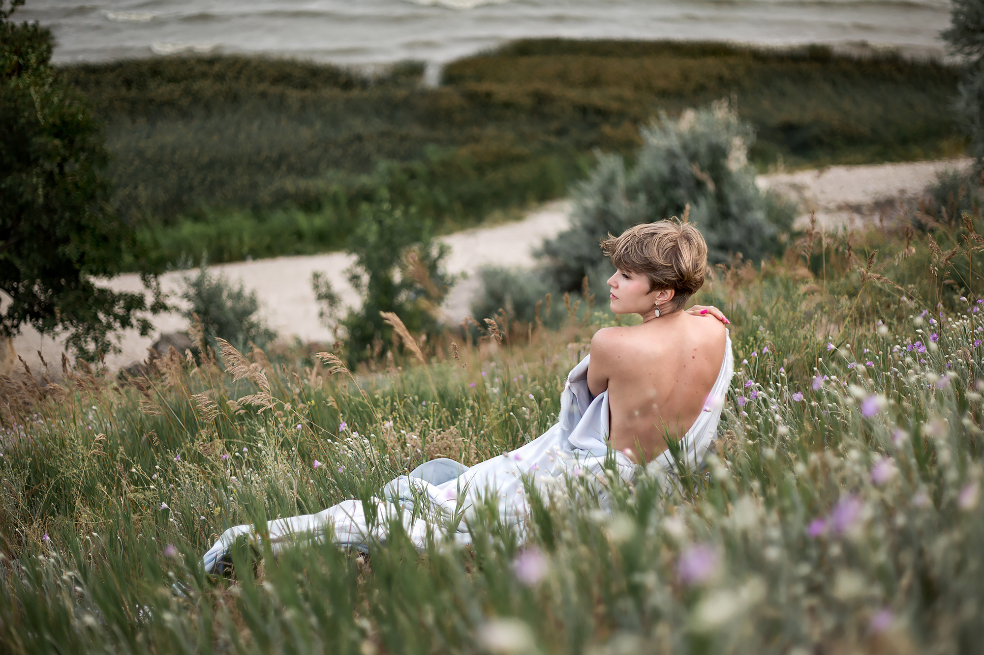 Анна и маяк. Профессиональный фотограф в Москве