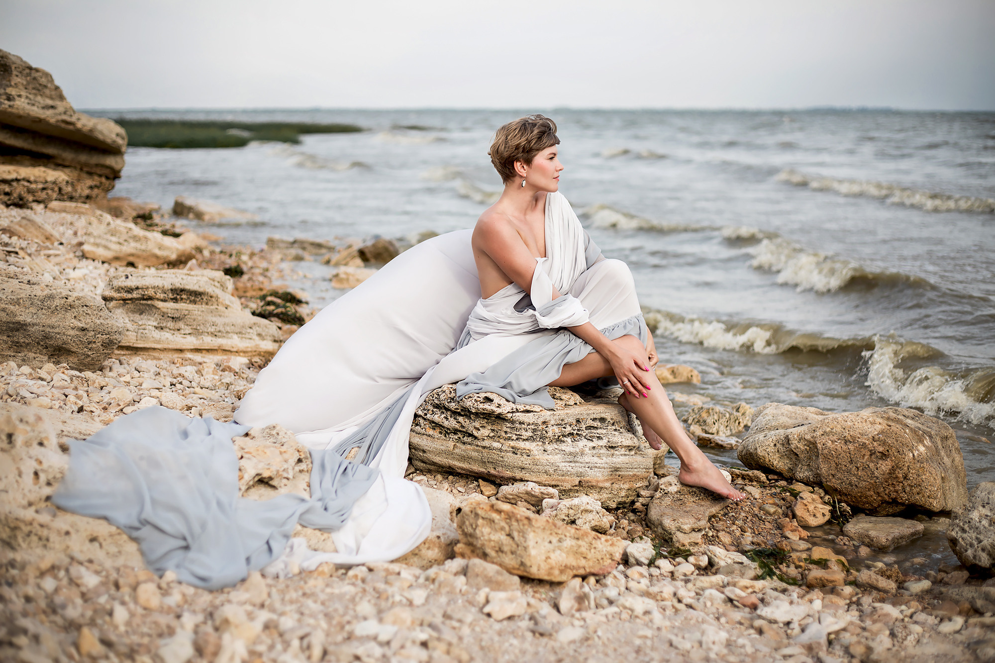 Анна и маяк. Профессиональный фотограф в Москве