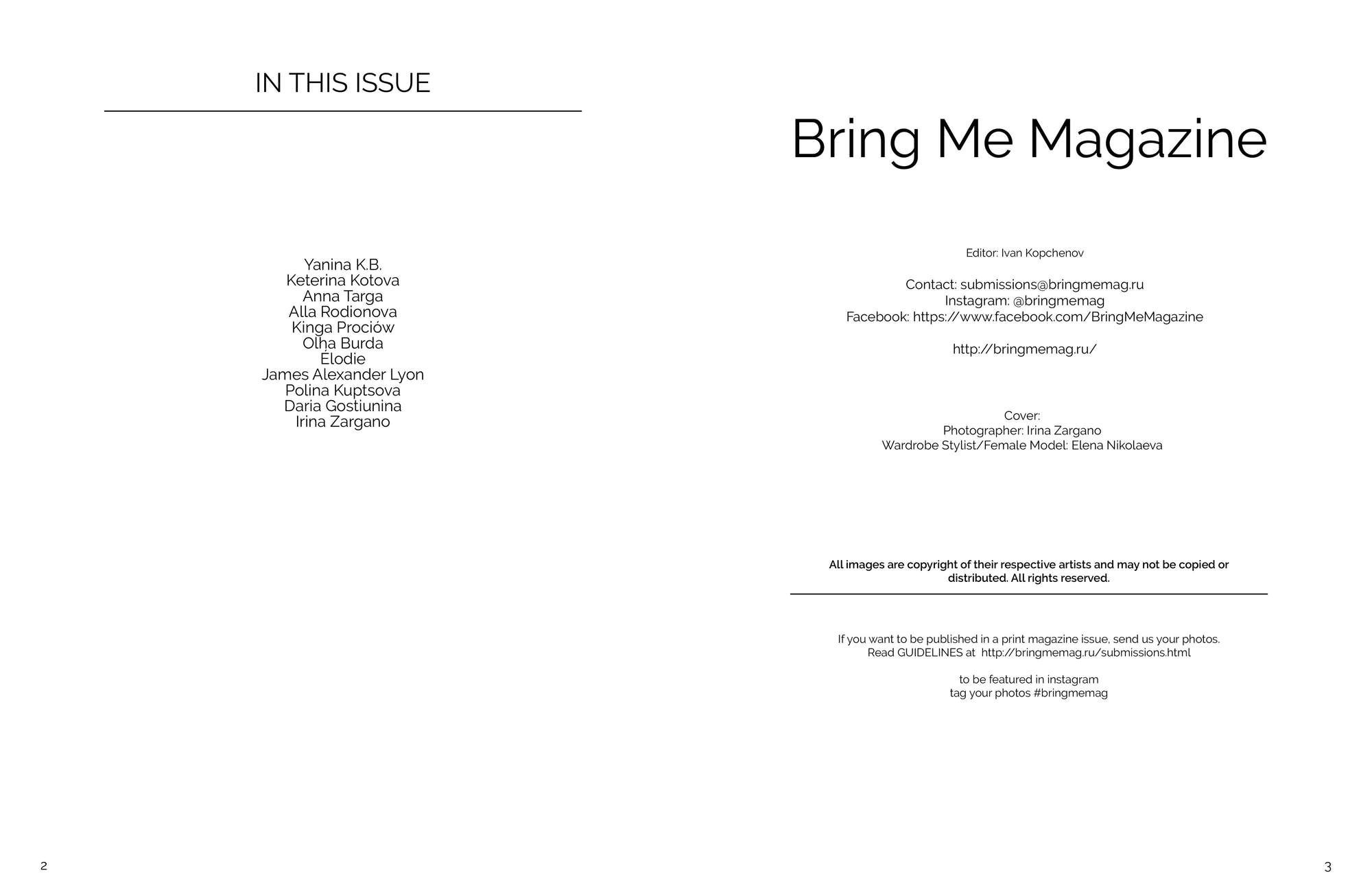 ELENA NIKOLAEVA for BRING ME MAGAZINE. Профессиональный фотограф в Москве