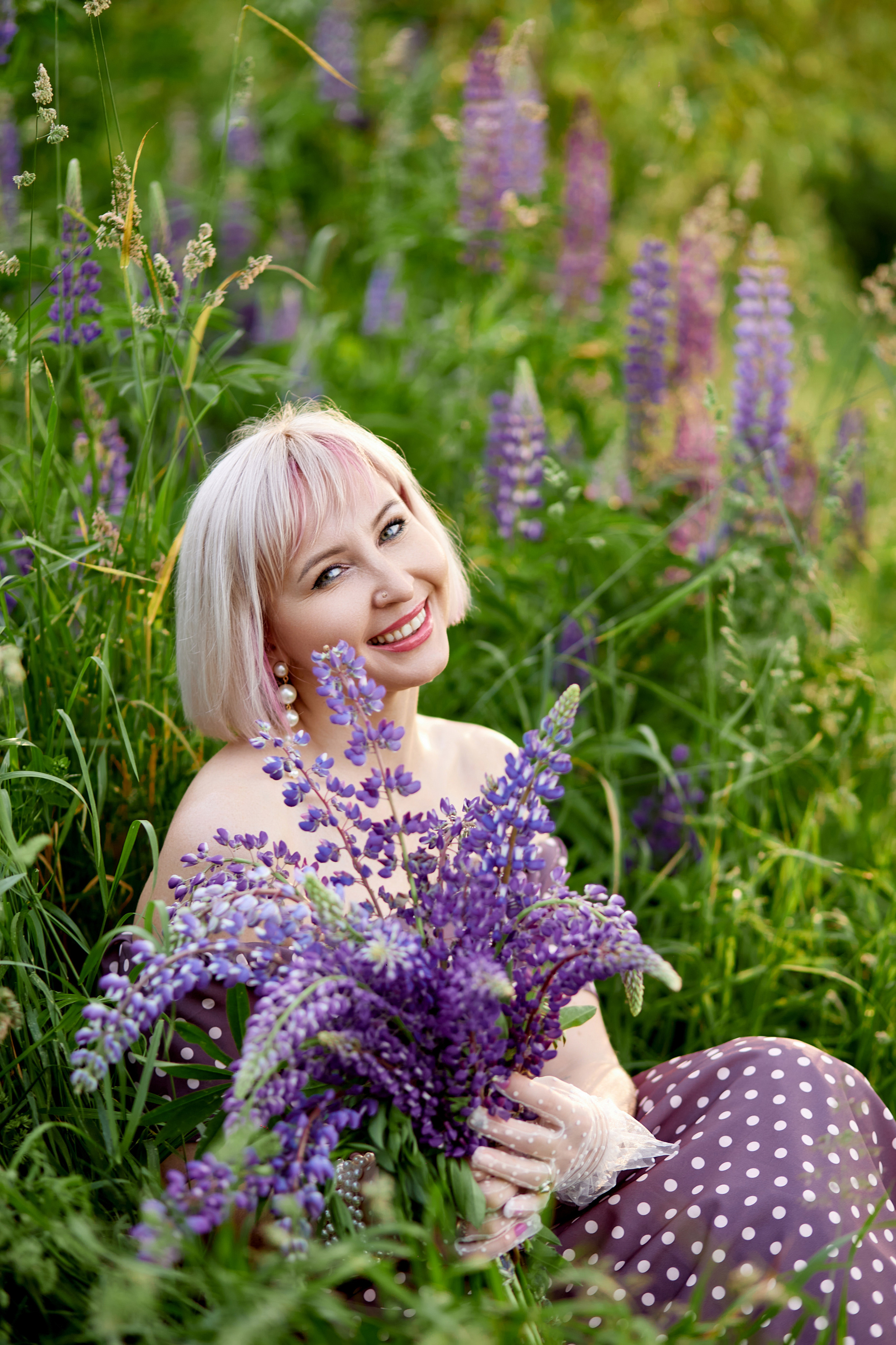 Фотосессия в люпинах. Фотограф в Минске Анна Кучинская