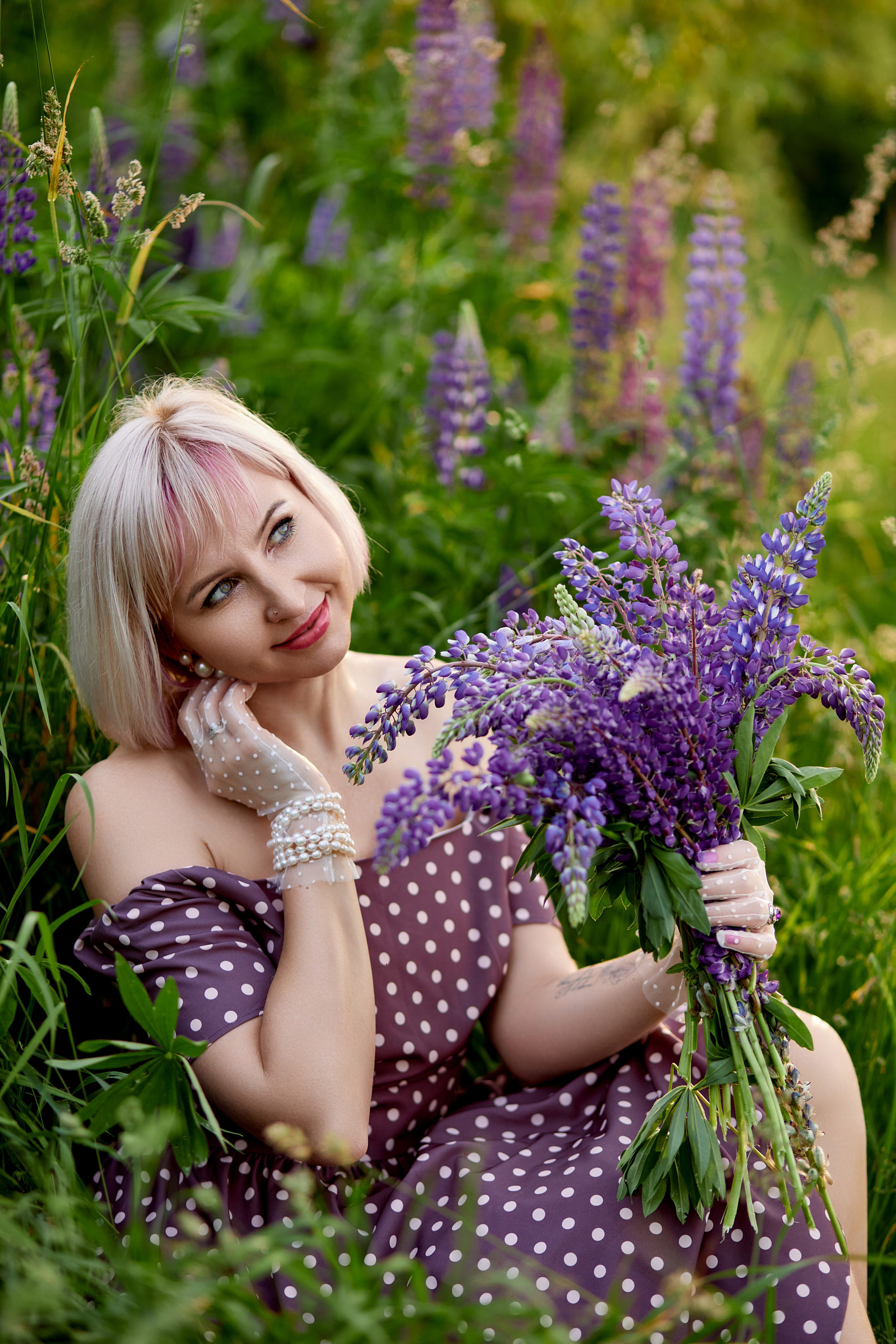 Фотосессия в люпинах. Фотограф в Минске Анна Кучинская