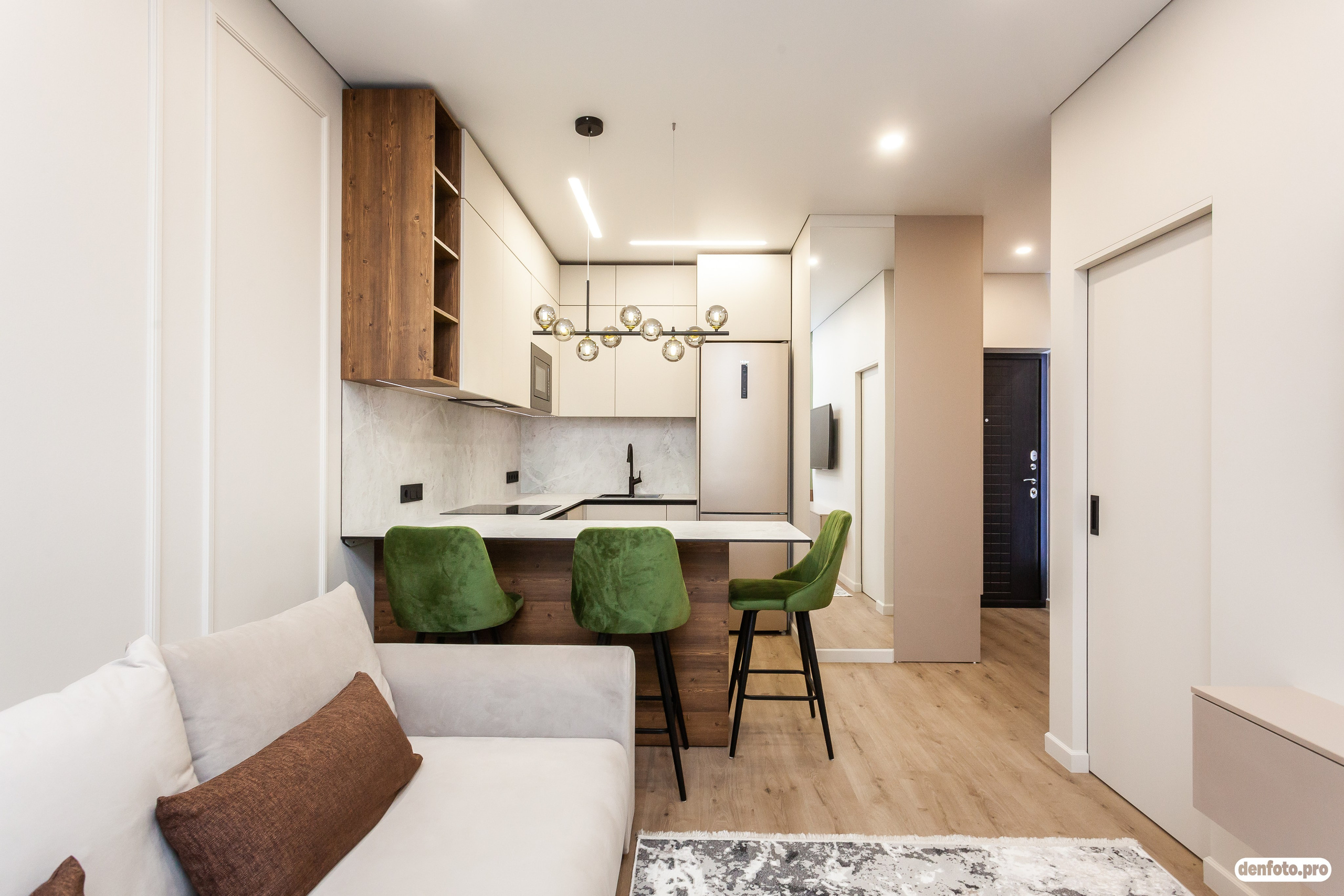 Современная 1 комнатная квартира. Фотограф Денис Денисов