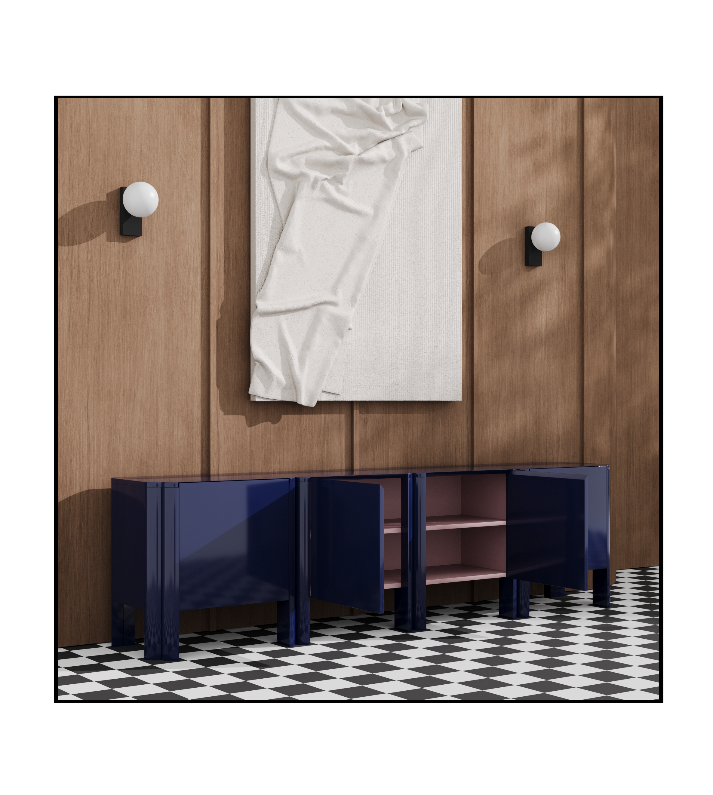 Тумба-консоль | Дизайн-бюро SHAKUROV. 3d визуализатор интерьеров