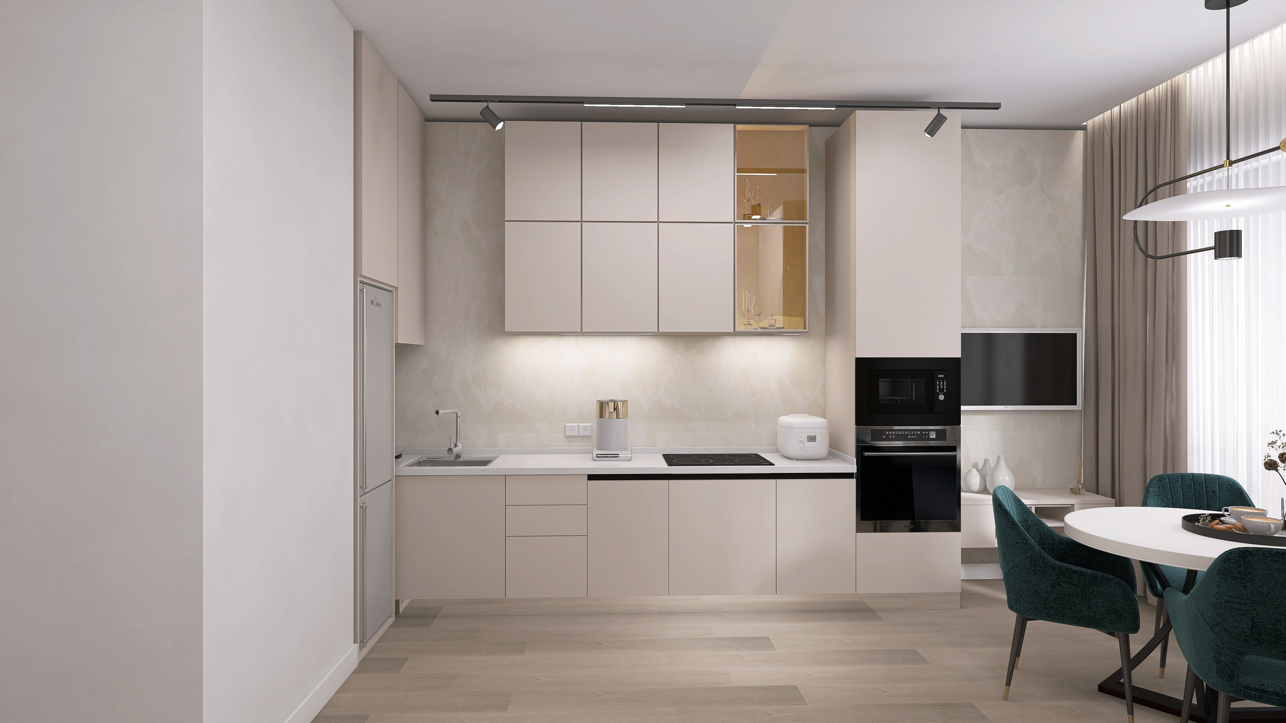 ЖК Притомский. Площадь 55 кв. м. Дизайнер интерьера в Новосибирске_Елена Сергеева