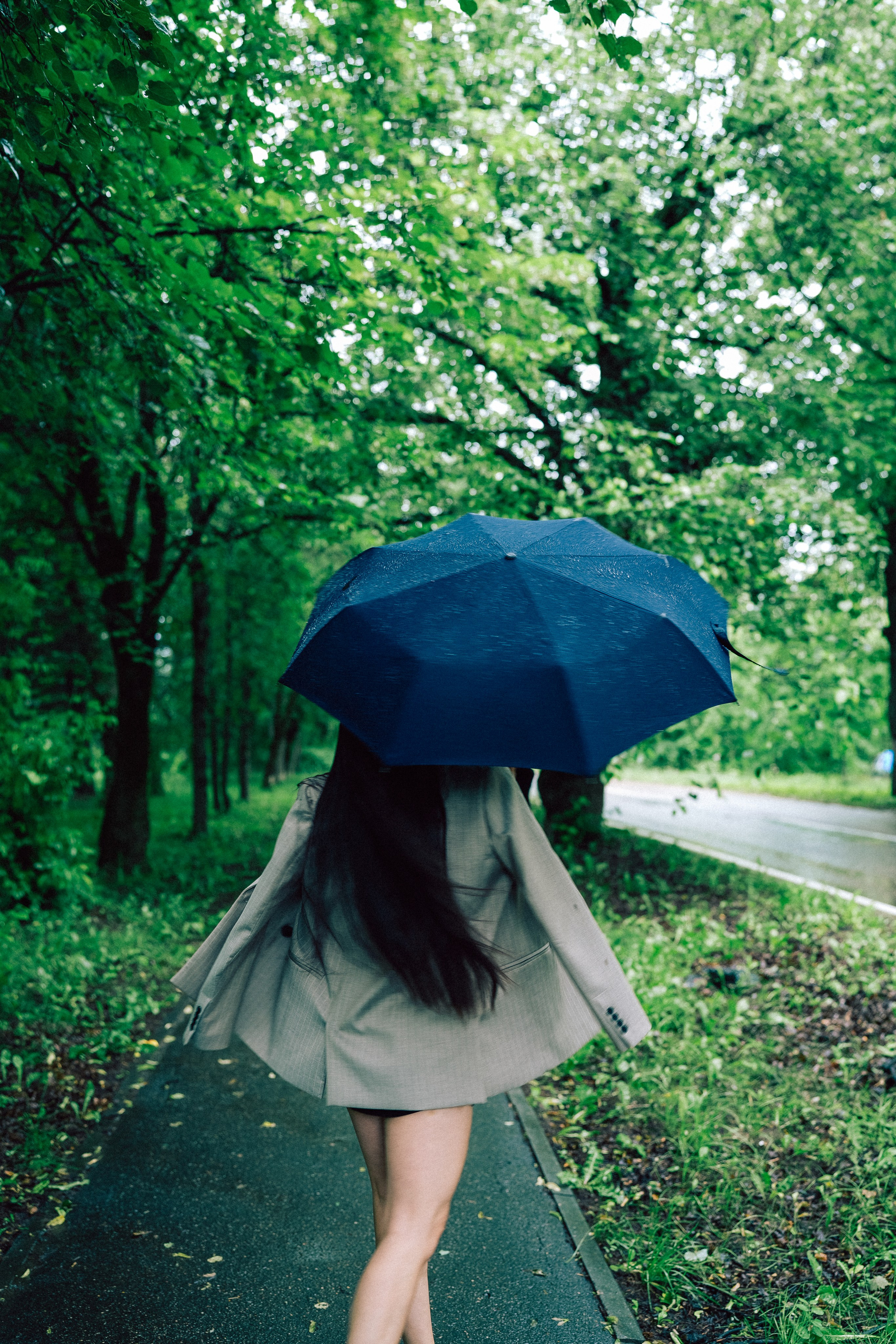 Галина (прогулка под дождём). Фотограф в Москве