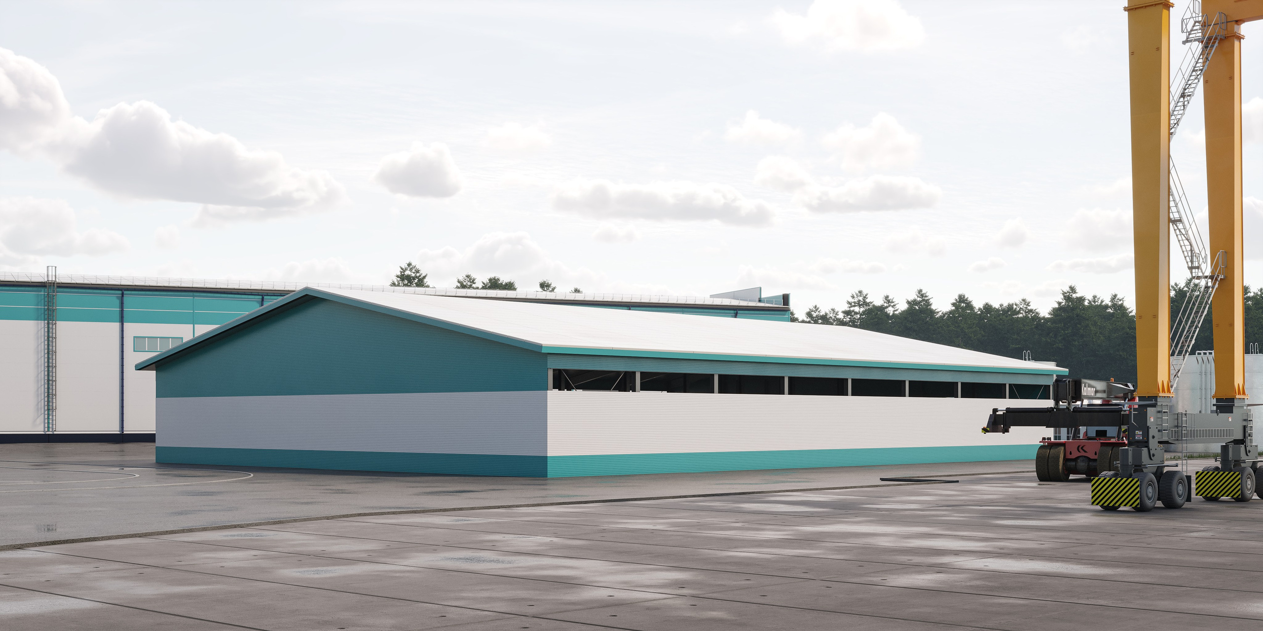 Порт с причалом, Мурманск. 3D визуализация интерьера и архитектурной среды