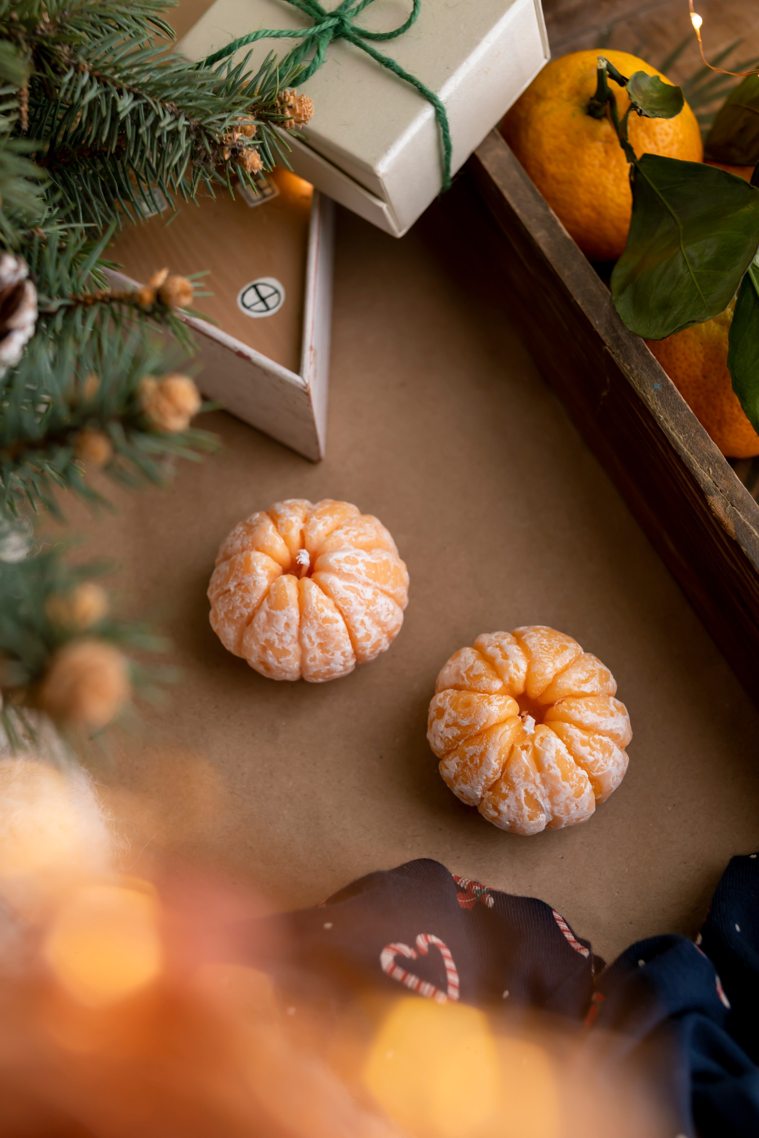 Свечи мандаринки. Предметный & фудфотограф Рязань