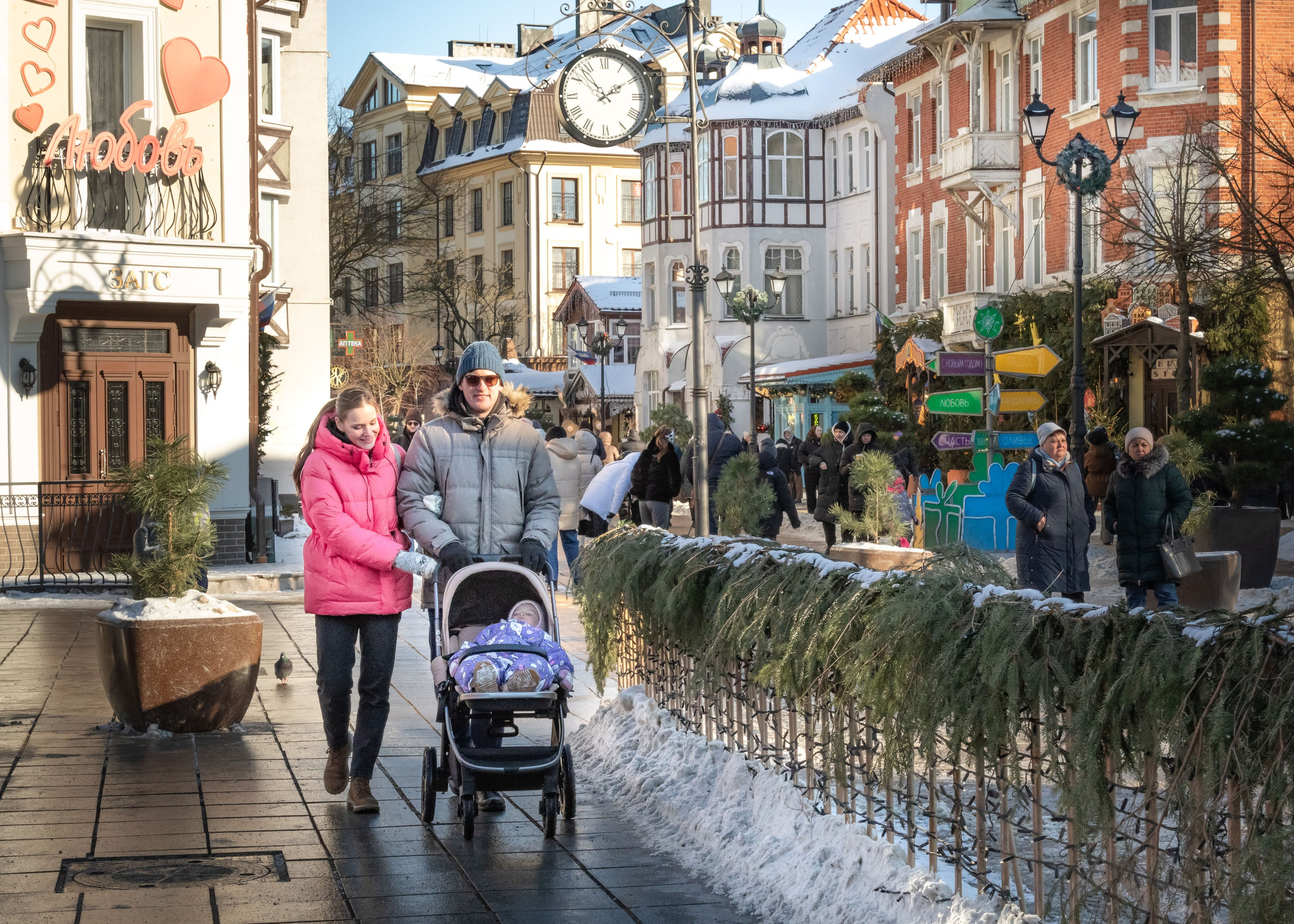 Такой снежный Зеленоградск. Fotografin in Zelenogradsk Liana Sopina