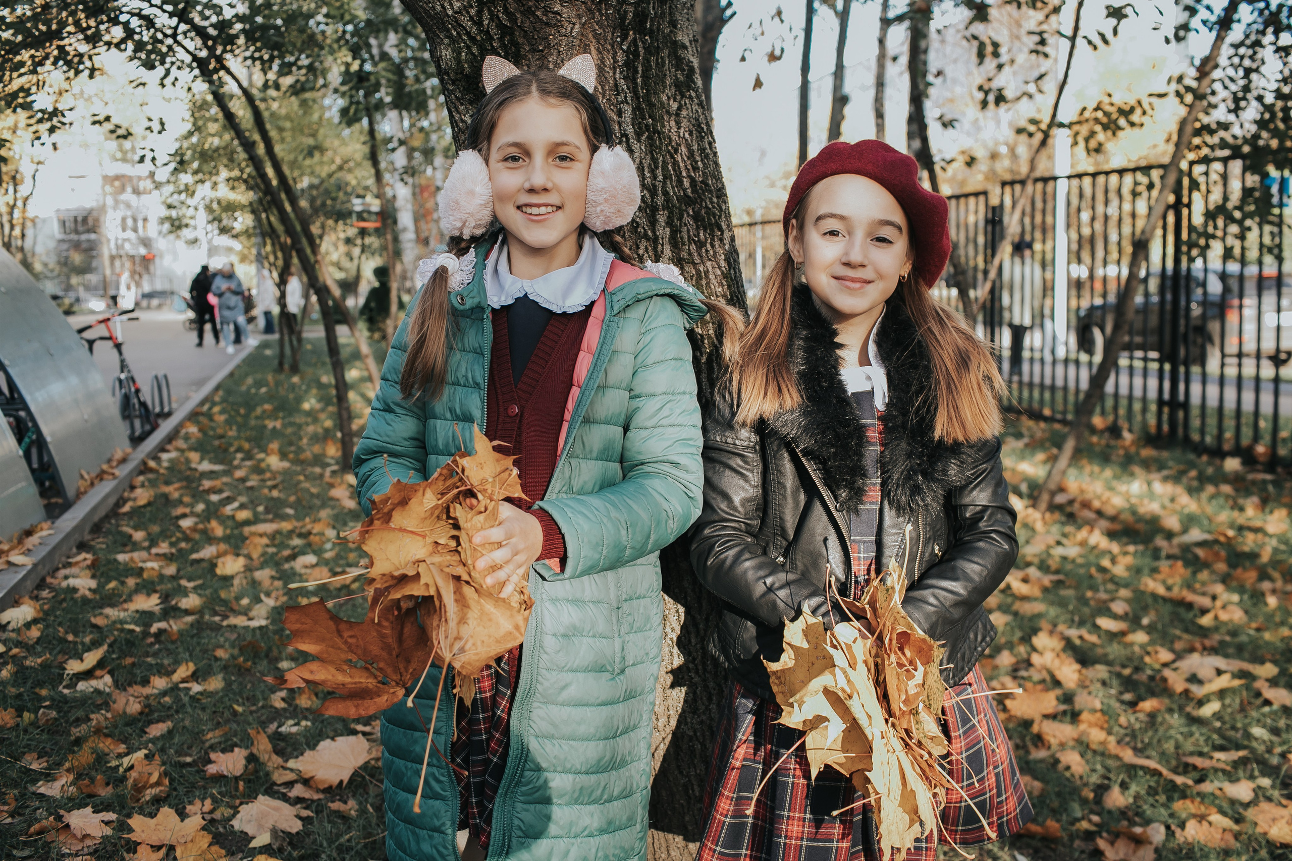 Осенняя съемка 4 класса для Выпускных альбомов. Семейный фотограф в Москве Наталья Чуб, заказать Фотокнигу