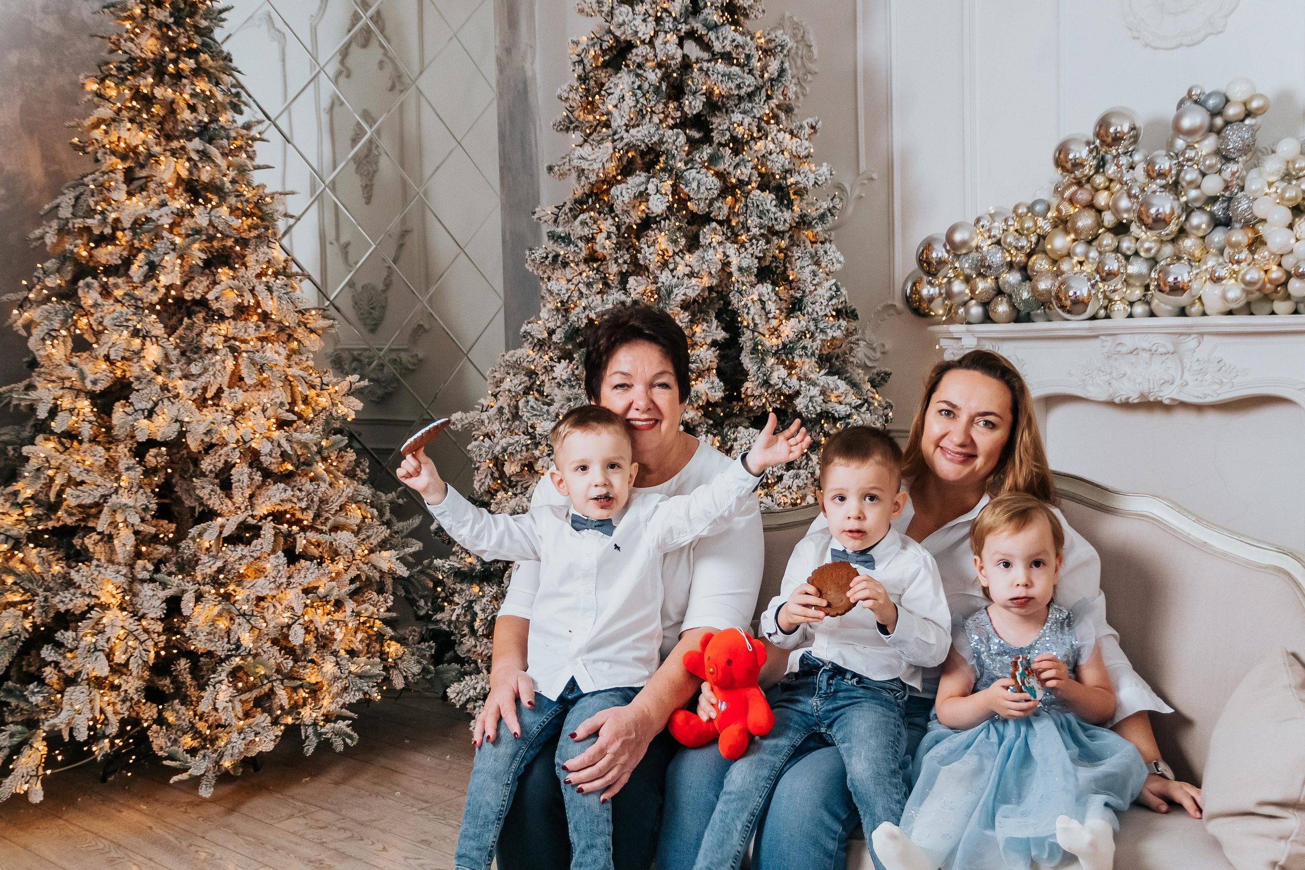 Семенная новогодняя фотосессия Кемерово