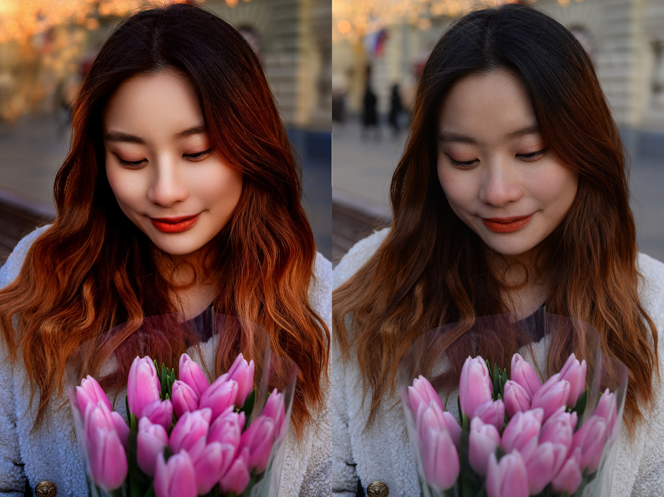 Ретушь фото до и после. Женский фотограф Крещение Венчание Москва Брянск