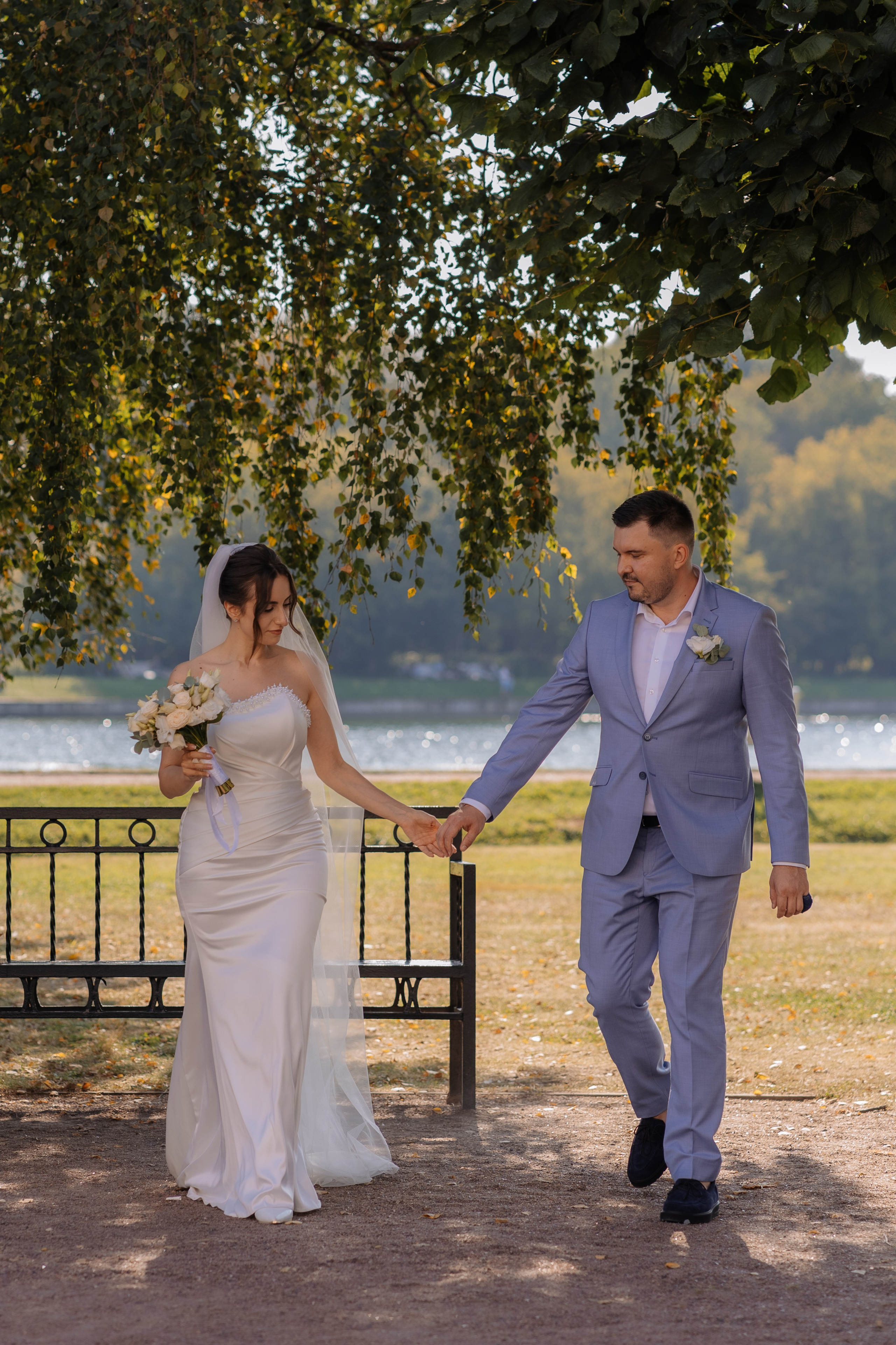 Свадебная фотосессия в Москве, парк Кусково. Свадебный фотограф в Москве Анна Полушина