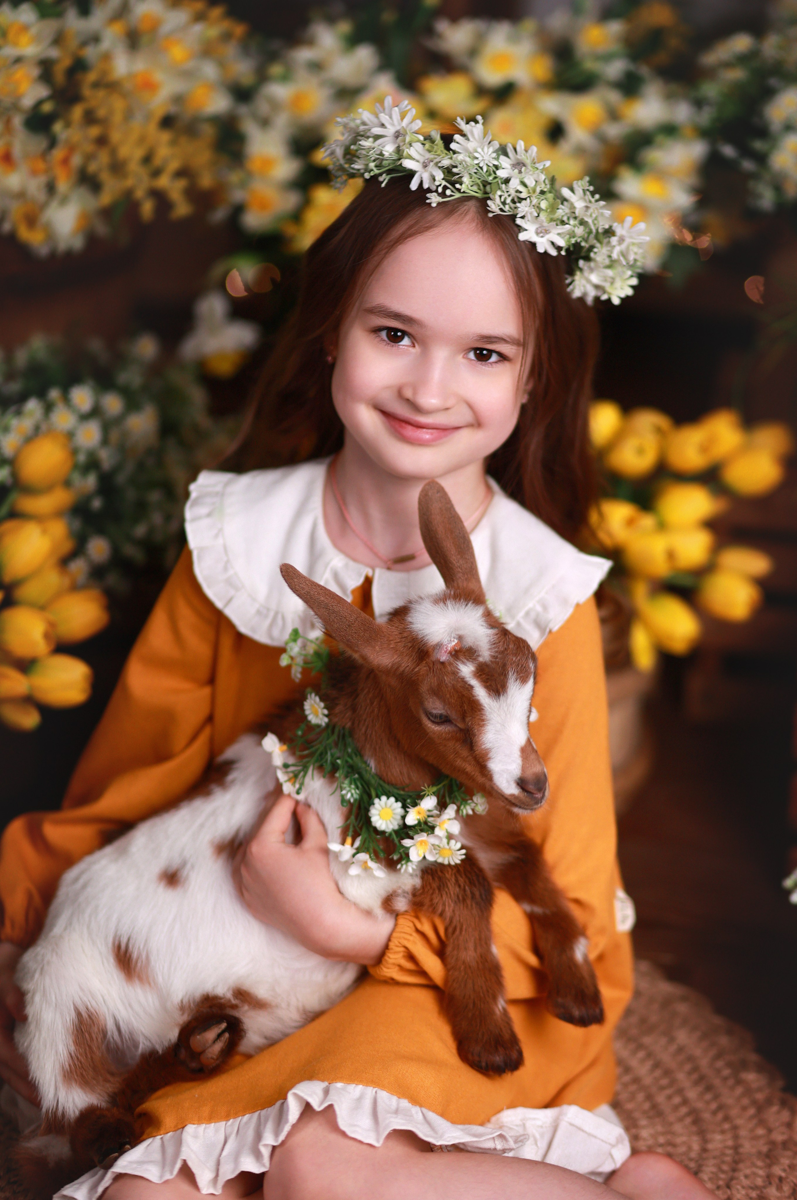 Фотопроект с козочкой и кроликами 2026 г. Детский семейный фотограф Краснодар