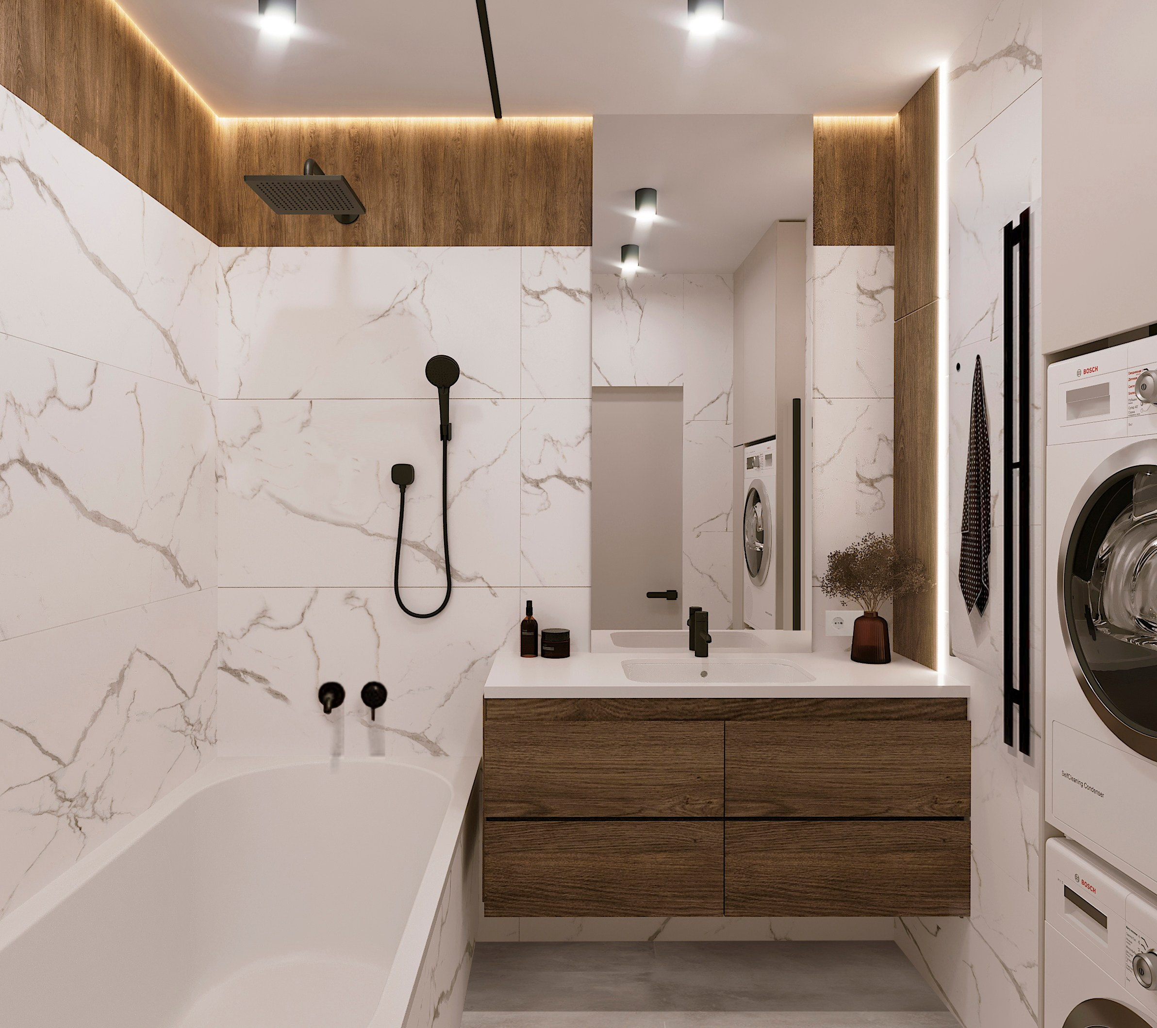 Современный интерьер с акцентами. Lina architector | Дизайн интерьера