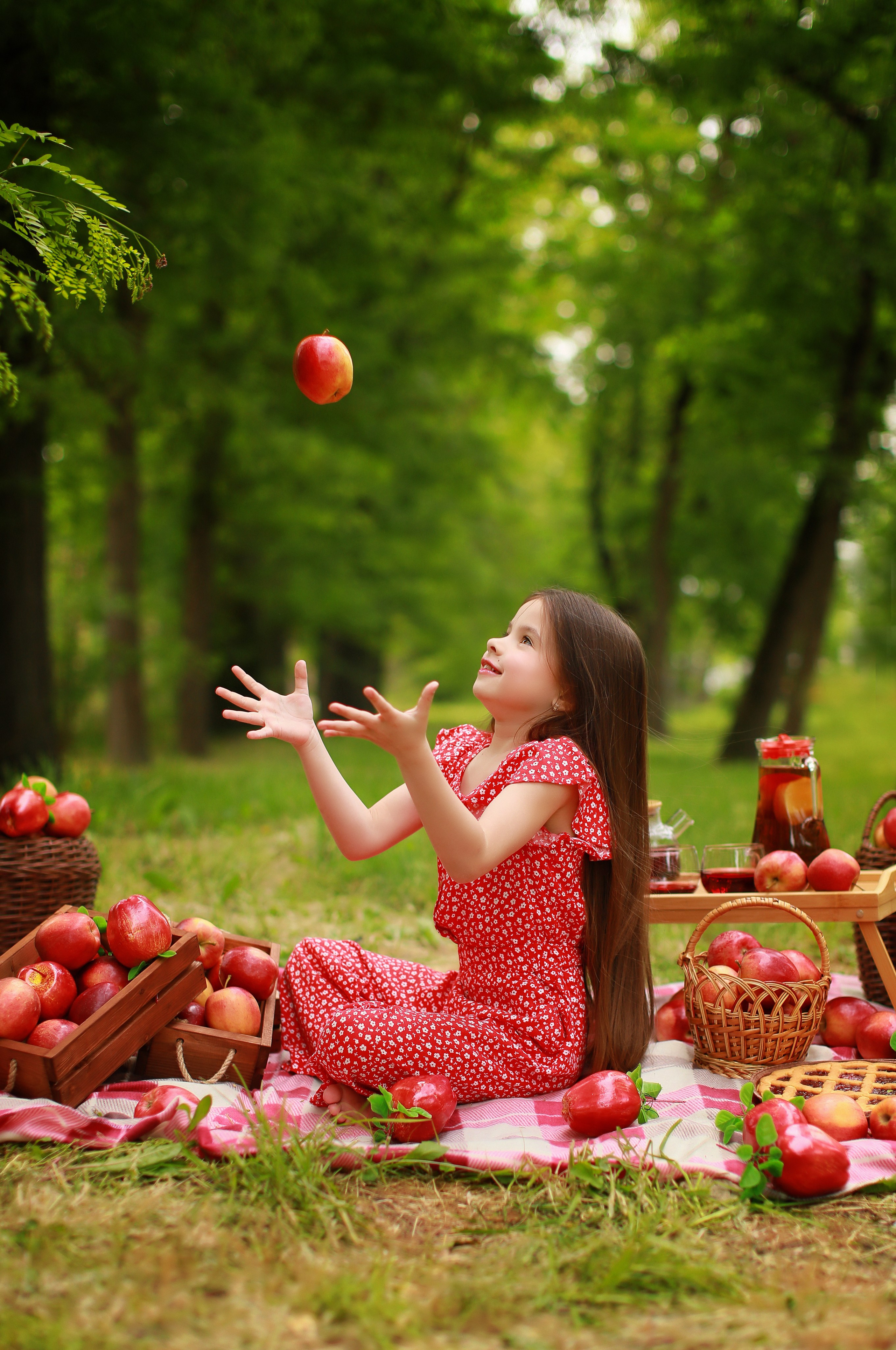 Яблочный пикник. Детский семейный фотограф Краснодар