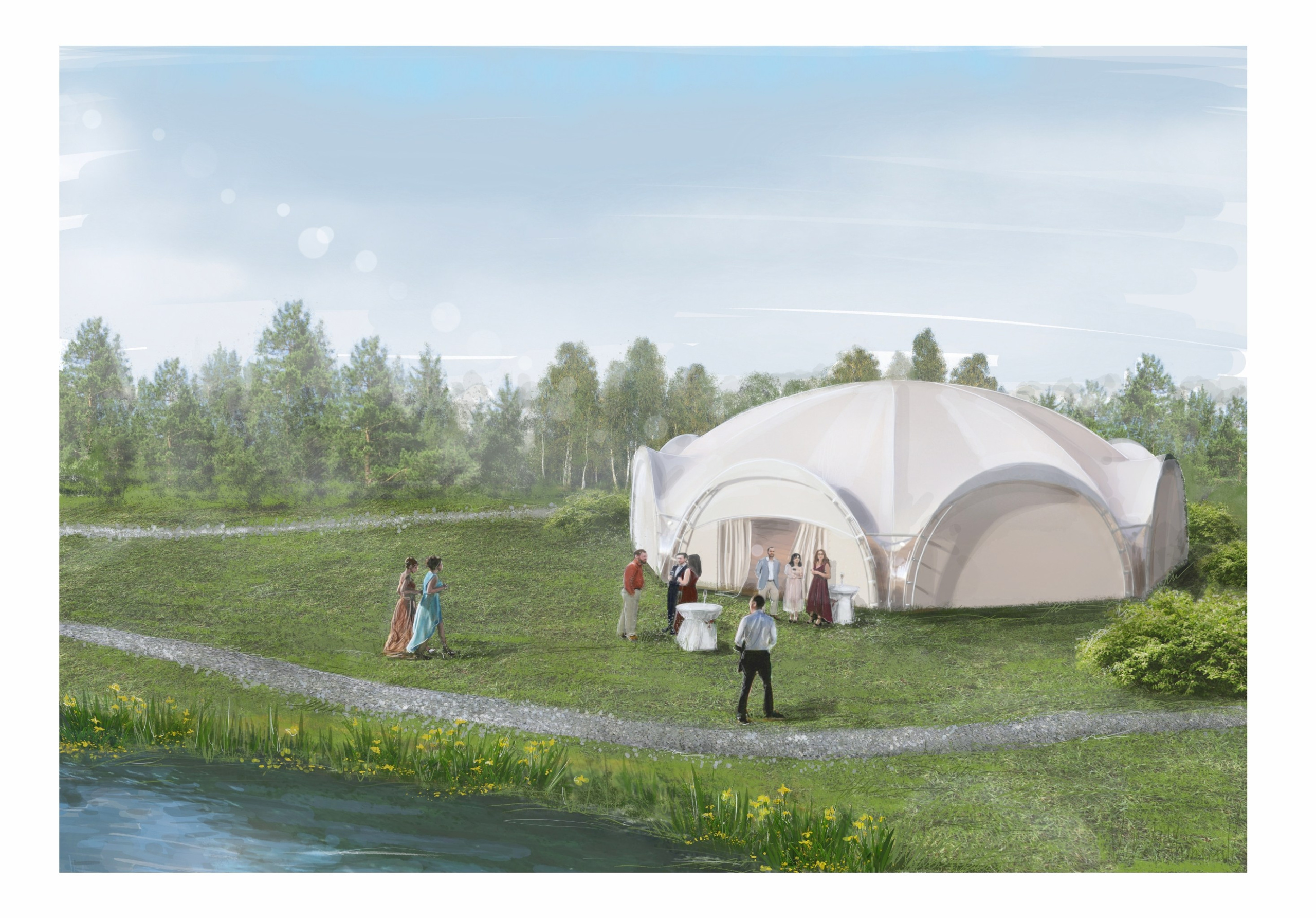 Концептуальная предпроектная визуализация. Ландшафтная архитектура, проектирование и дизайн садов