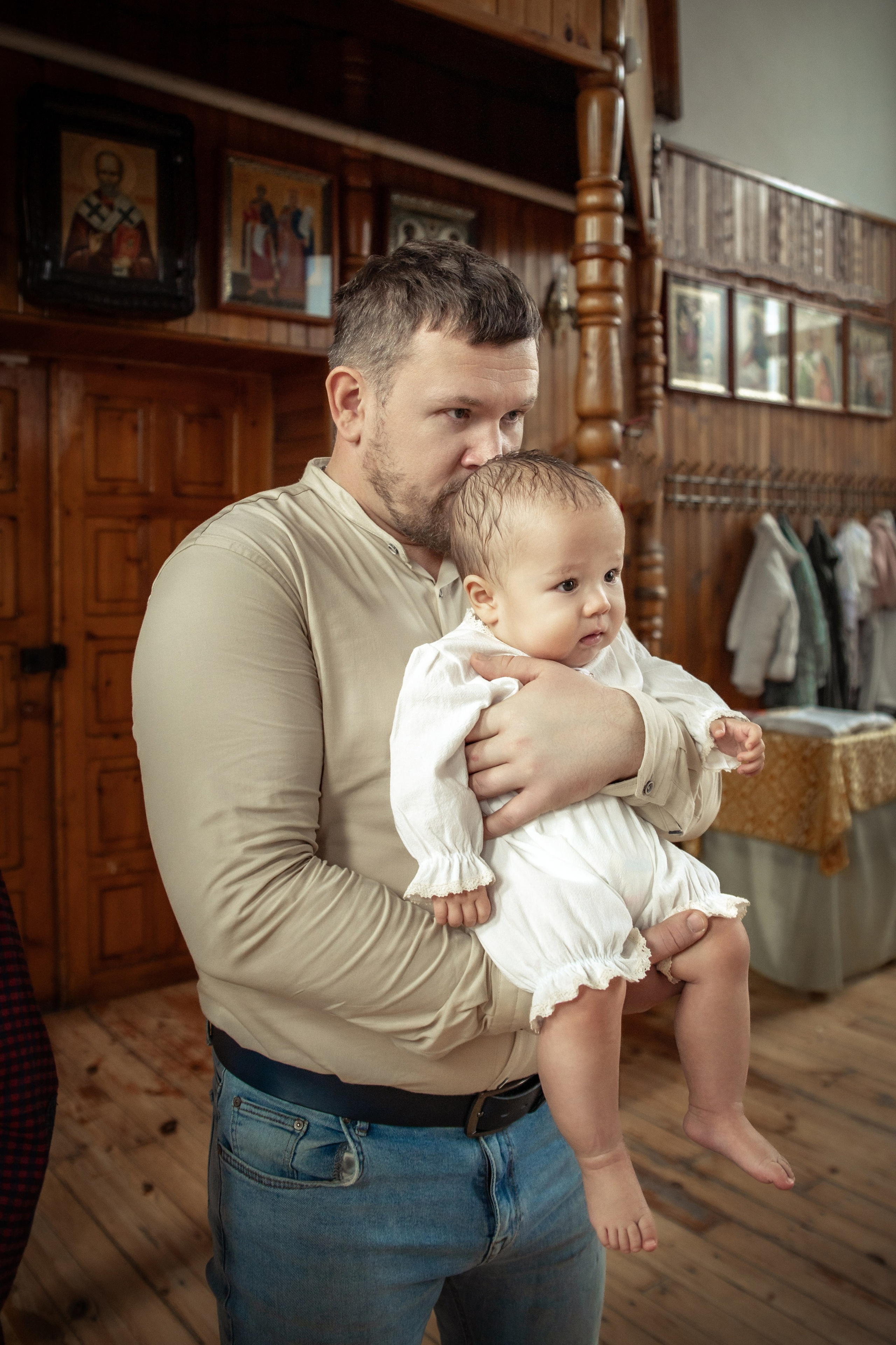 Таинство Крещения Геннадия, Храм Николая Чудотворца Краснослободск. Церковный, семейный и репортажный фотограф Волгоград, Волжский