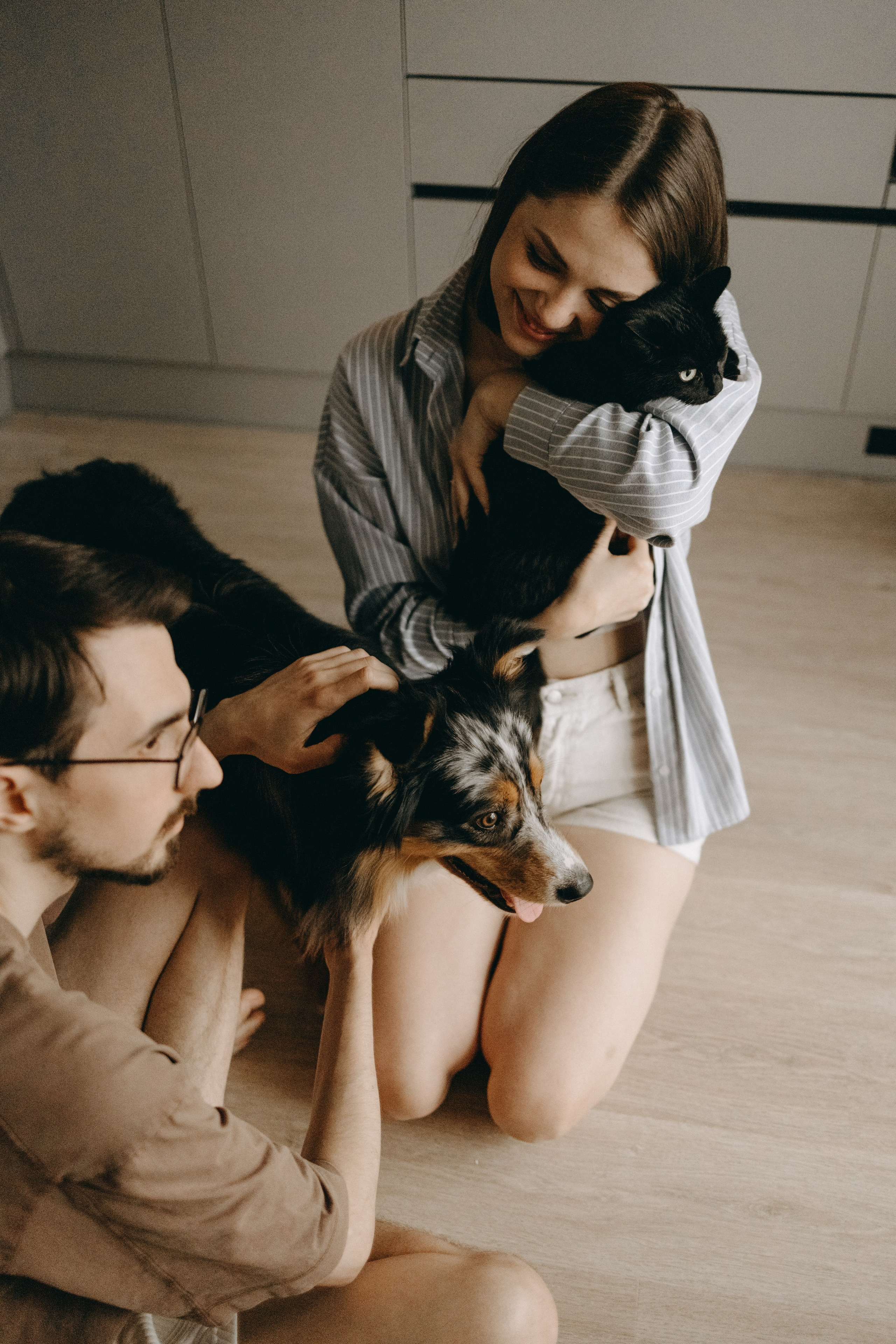 Настя, Никита и их Гром и Мяу. Фотограф — Анималист | Санкт-Петербург