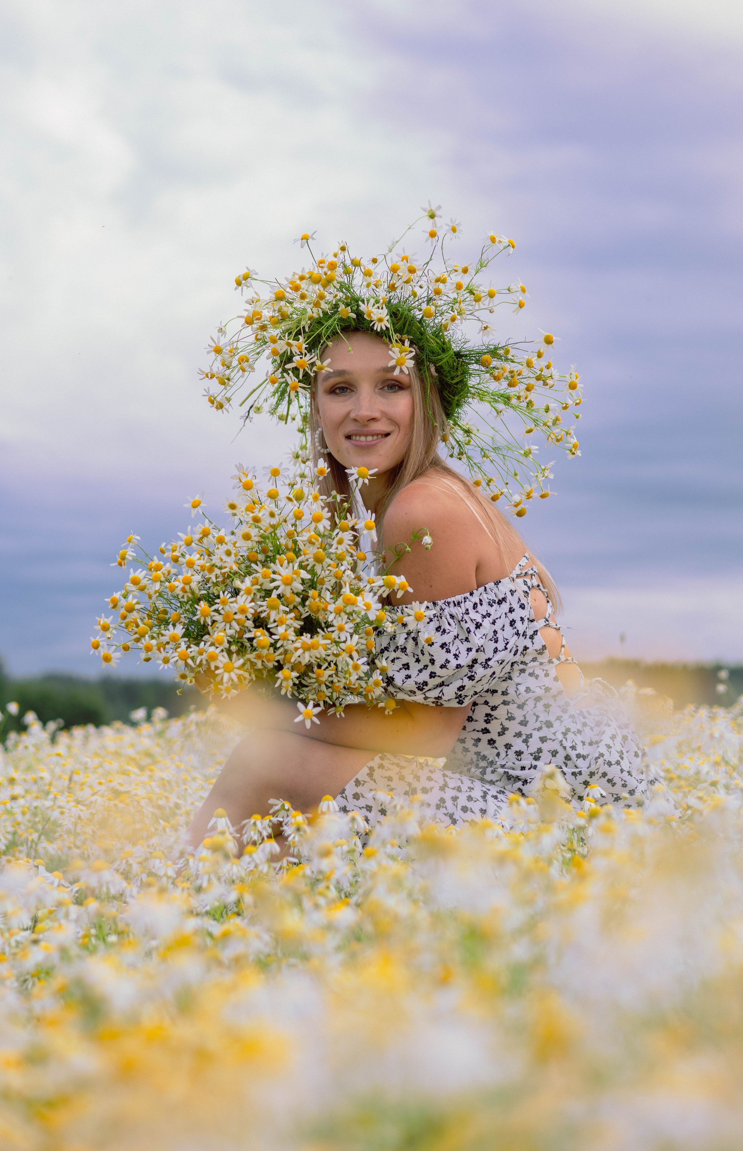 Фотосессия в Ромашковом поле. Портретный фотограф Панферова Регина г. Санкт-Петербург, г. Казань