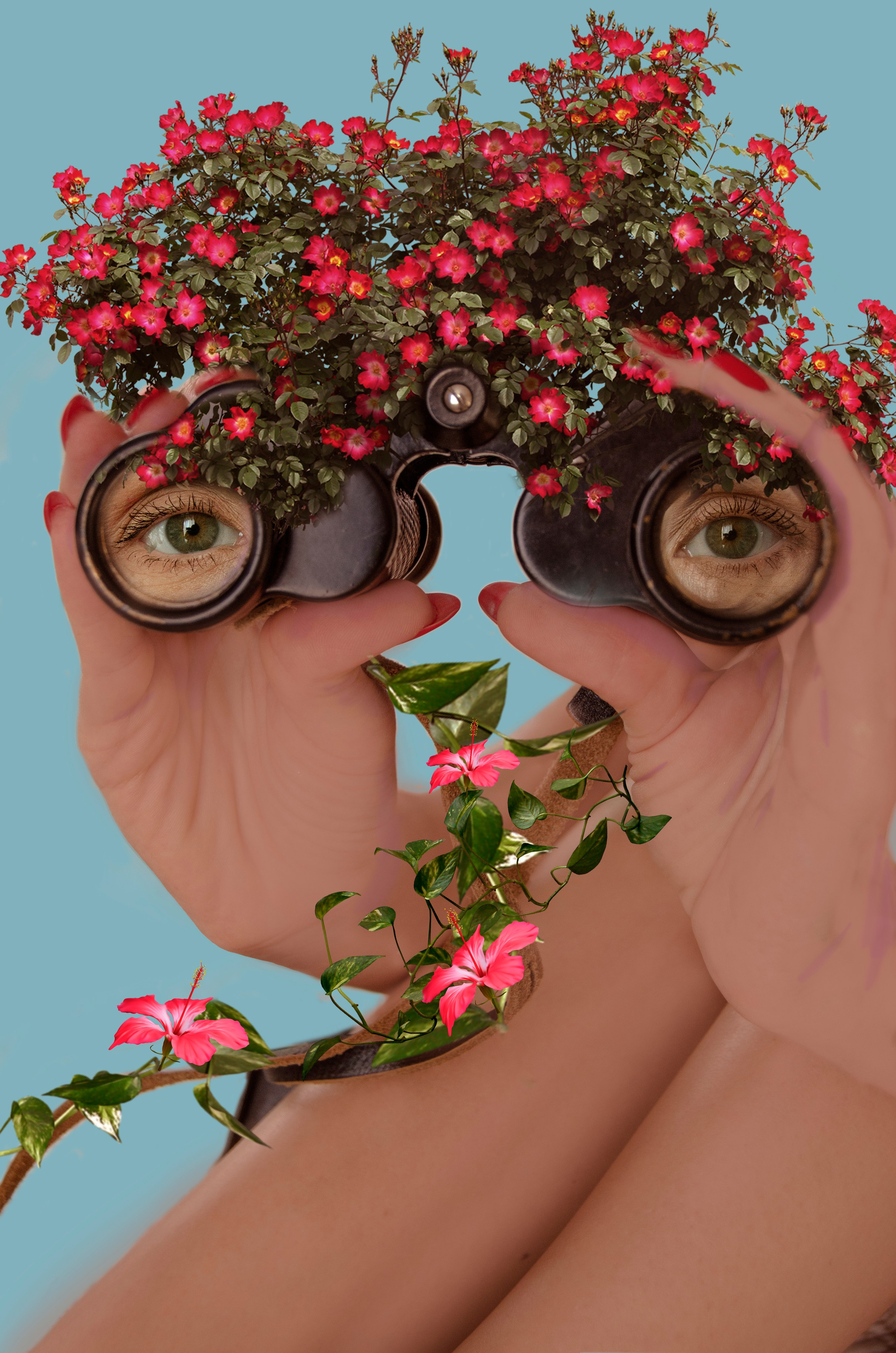 цветы, коллаж, фотография, глаза, фотограф, art, photographer, collage, artist, nft, china, Хабаровск