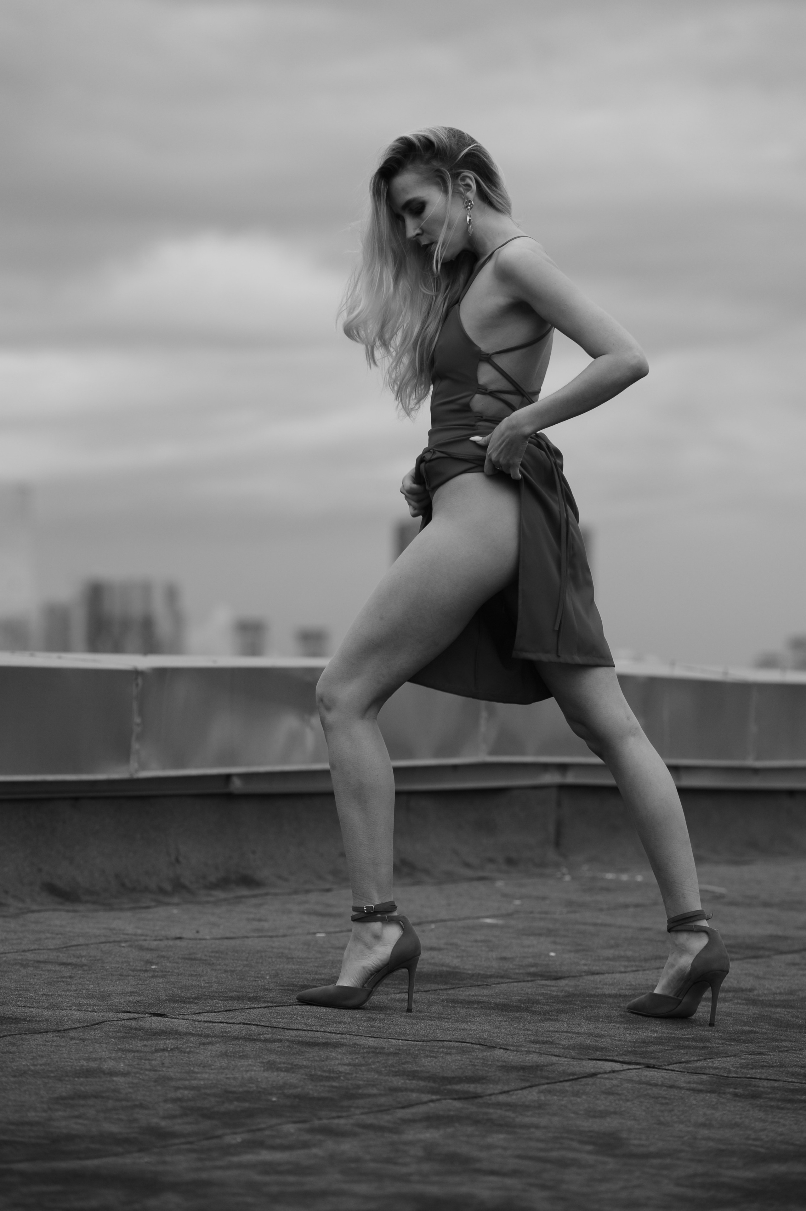 Фотосессия на крыше. Александр Mr.Brass — фотографирую женский портрет в Москве