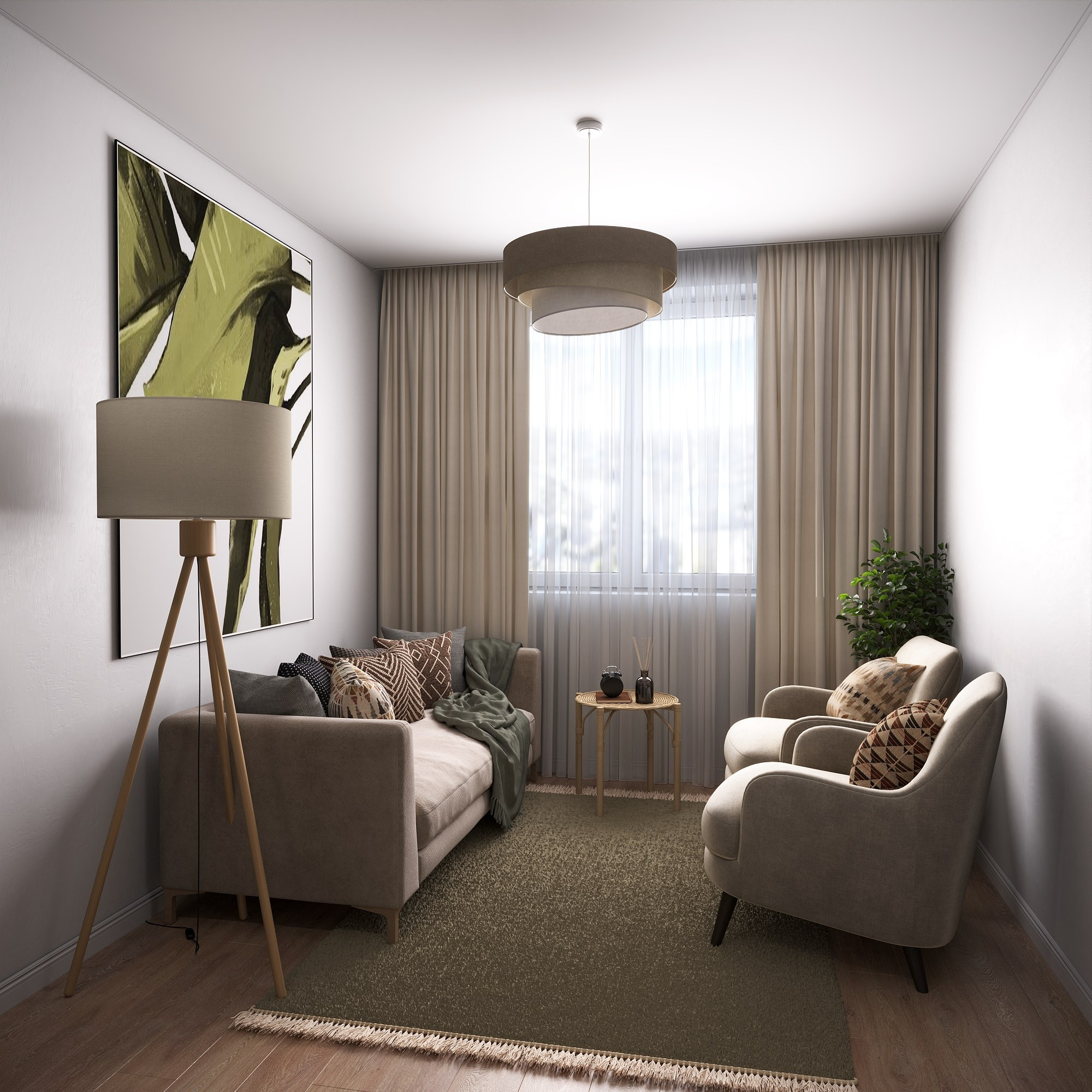 Психологический центр 82 м². БК студия дизайна интерьера