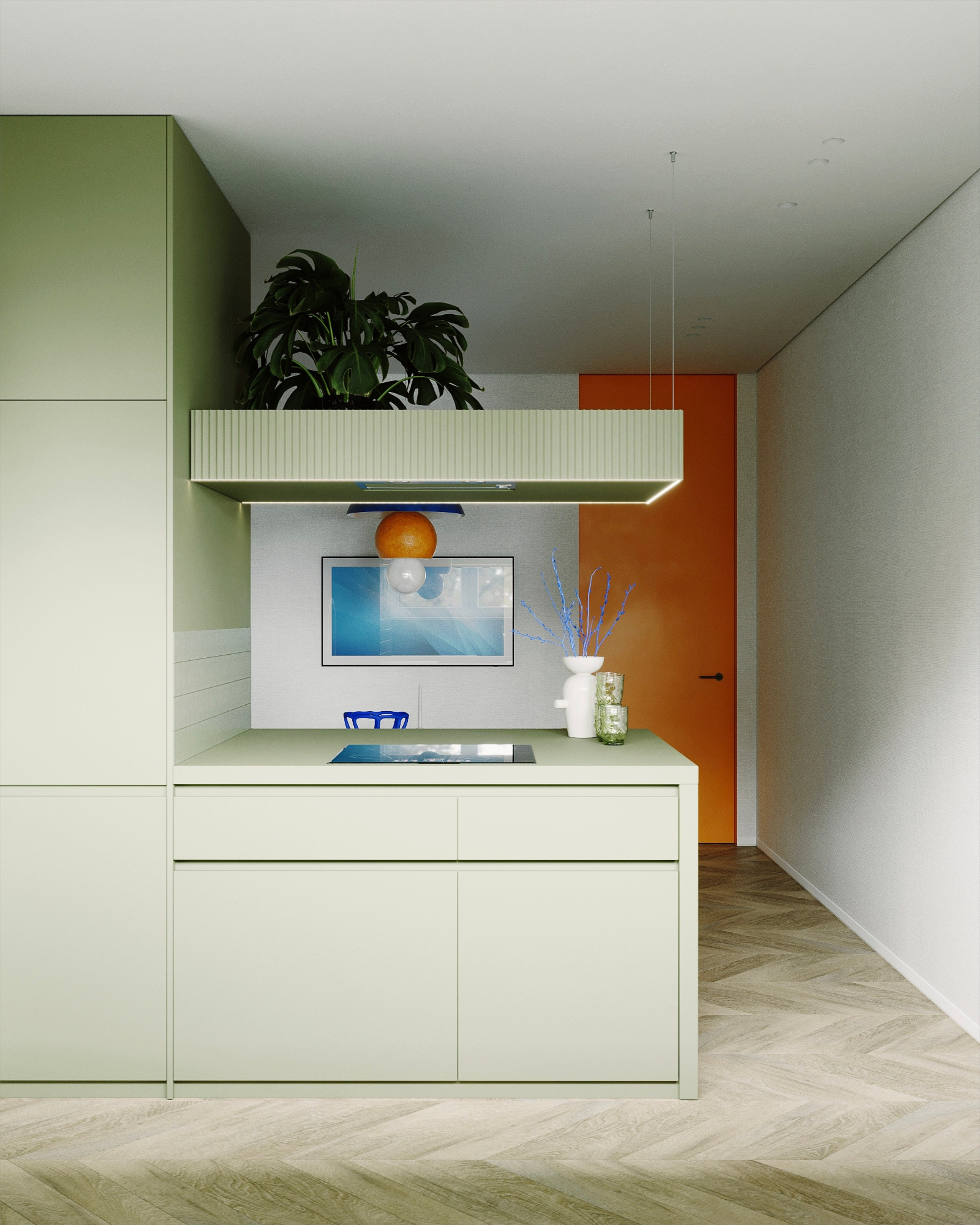 Кухня v.o. 70 м². 3d визуализатор Валерия Романова