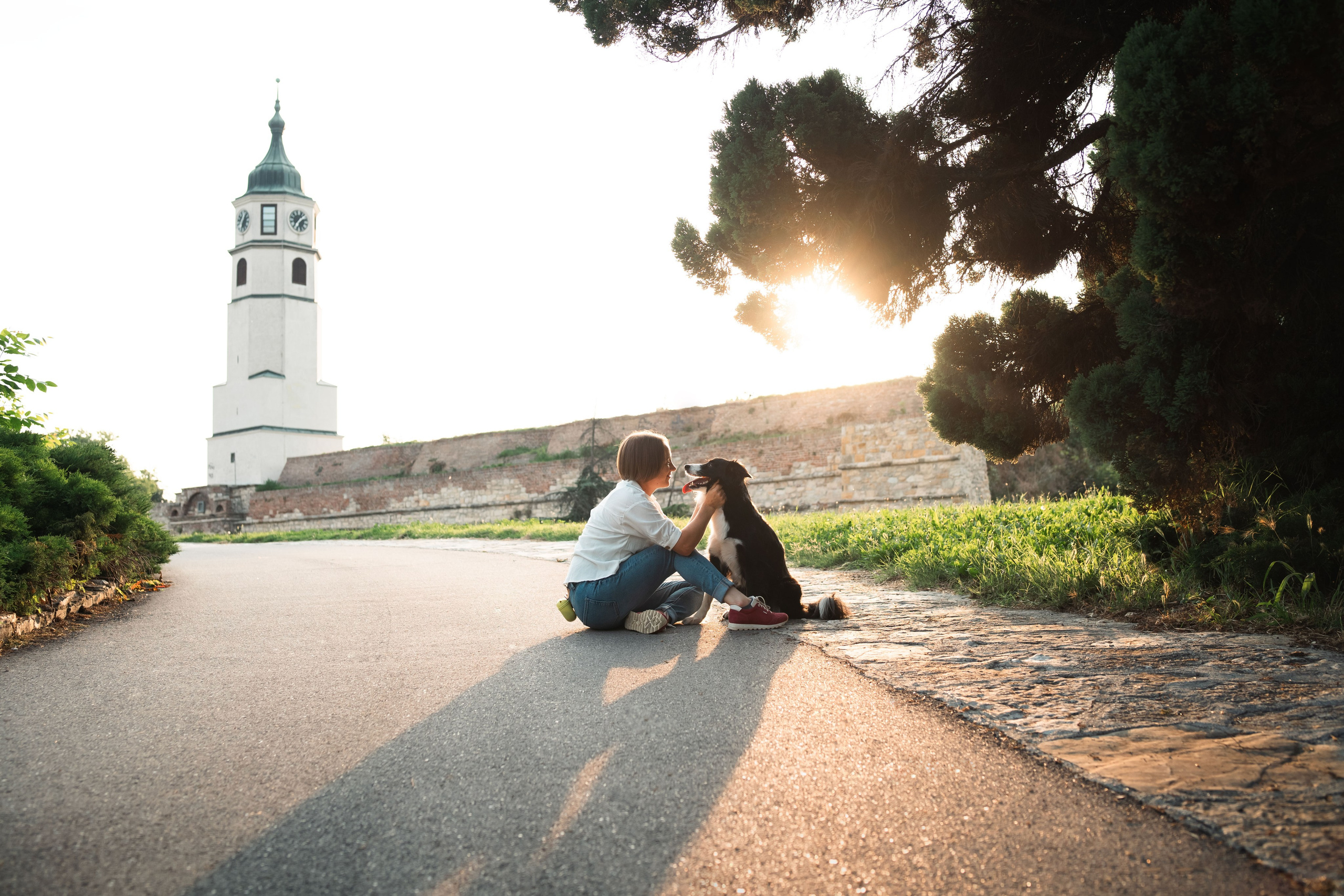 Белград, Калемегдан. Таня и Шегги. Фотограф анималист