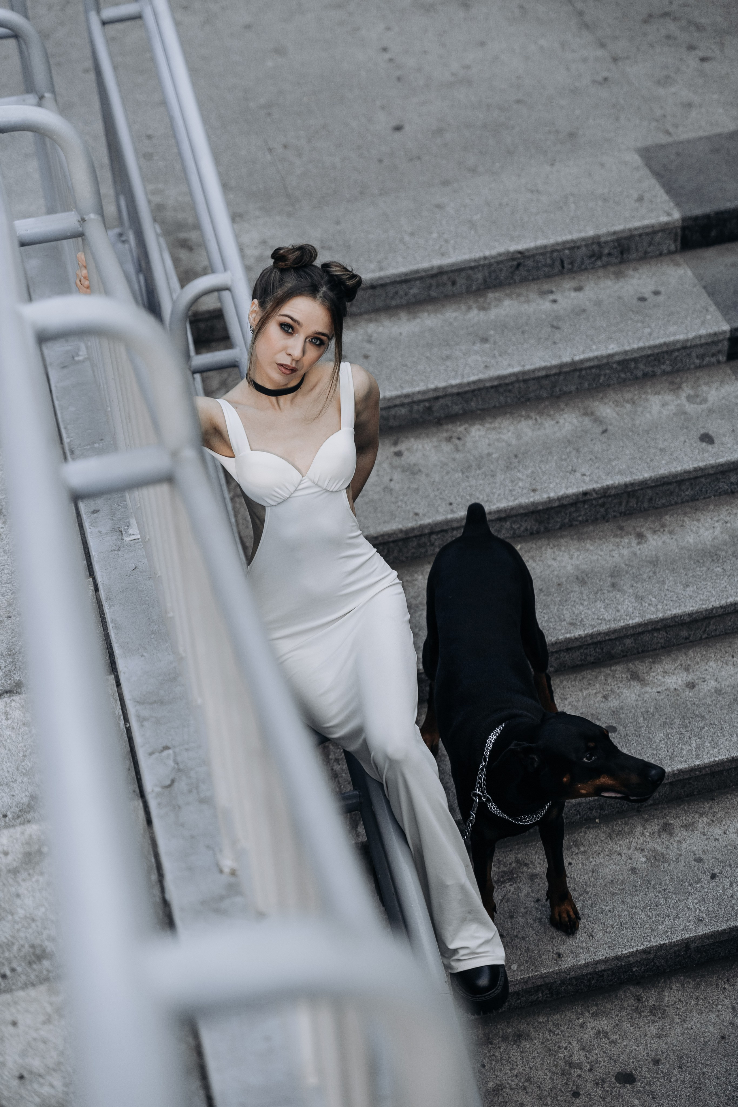 Ира и доберман. Семейный фотограф в Красноярске