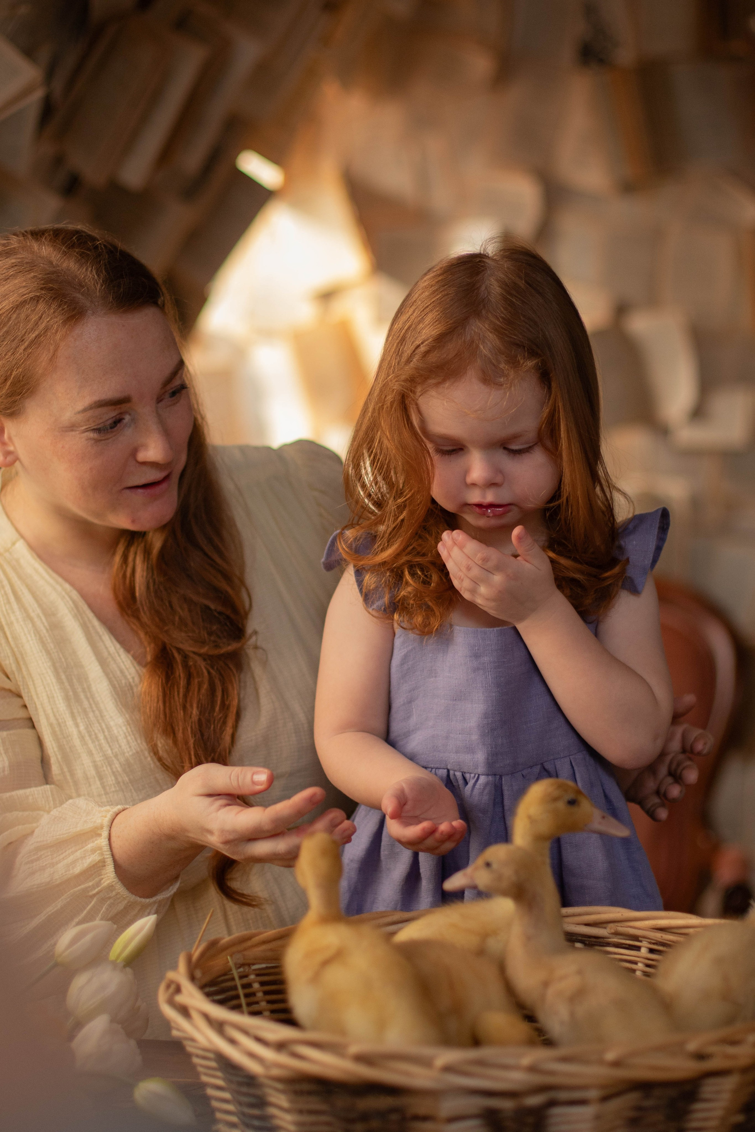 Малышка Лия и утята. Семейный фотограф Москва Ирина Малышева