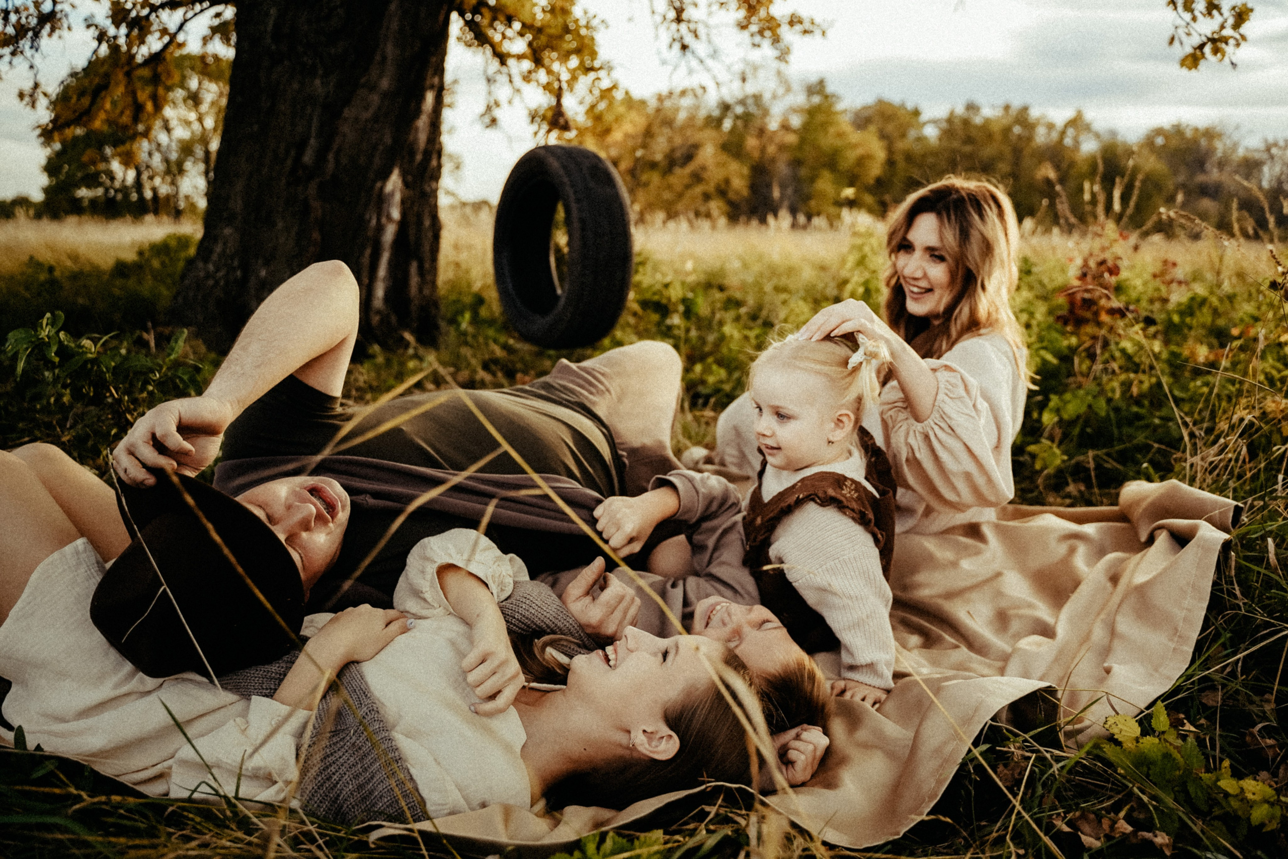 Семья на природе