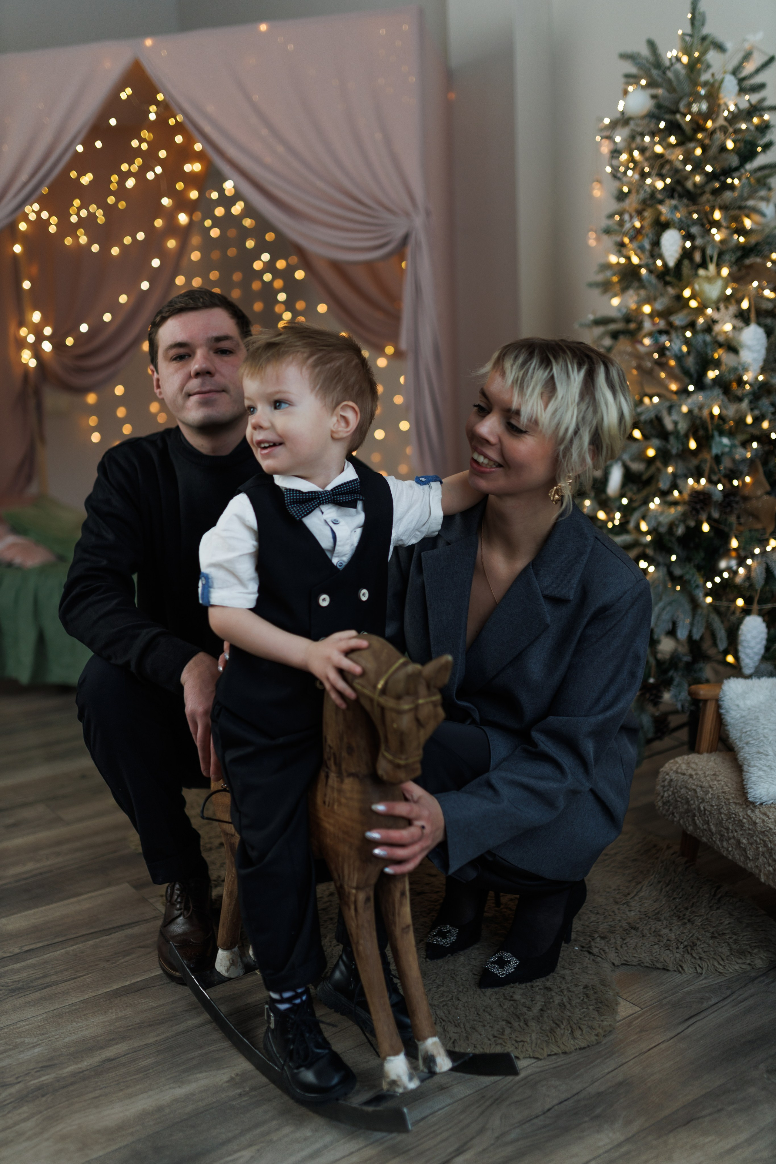 Вера, Саша и Тимоша. Новый год!. Ксения Шакирова. Фотограф в Воронеже