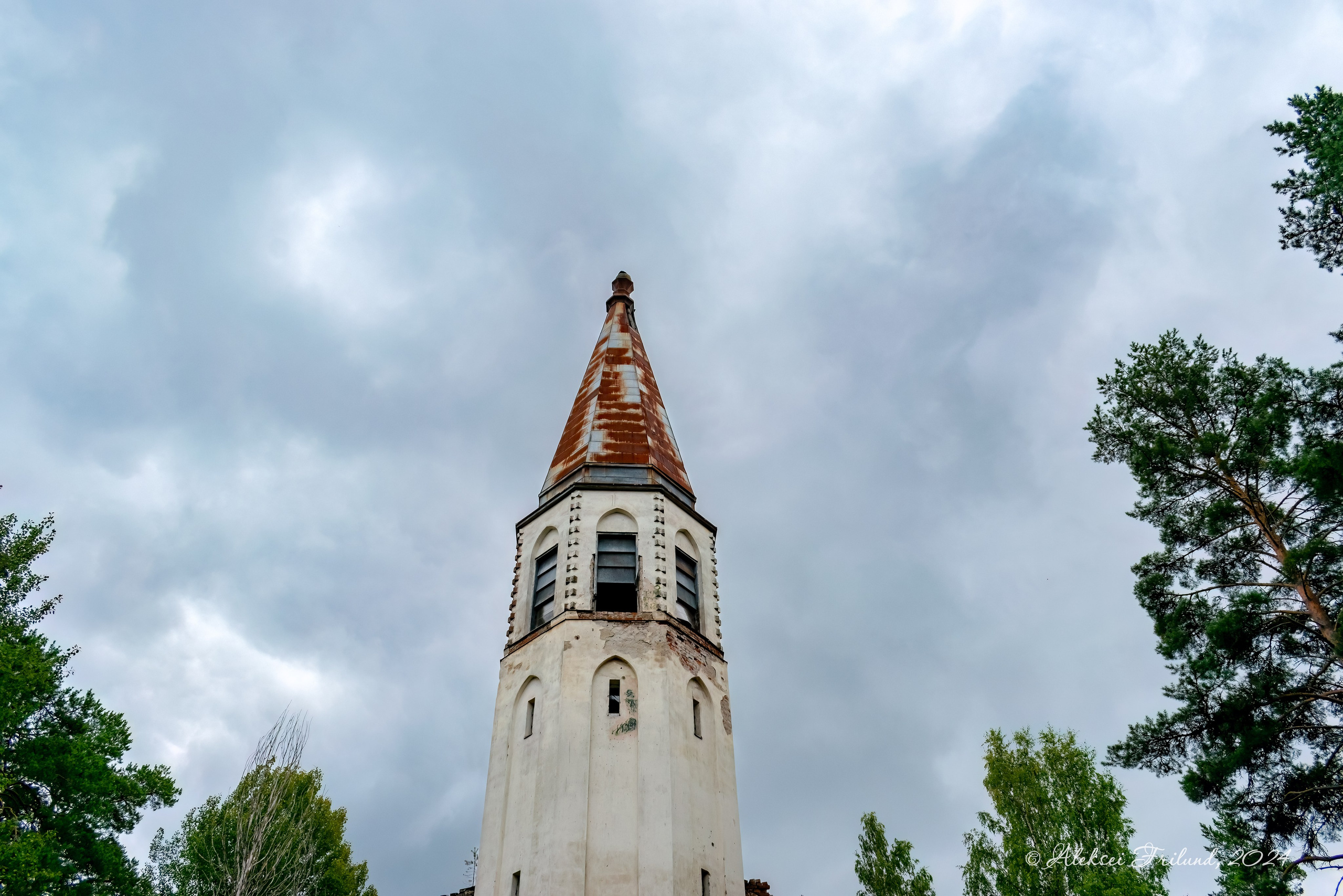 Кирха в пос. Лумиваара. Аэросъемка. Фото и Видео в Карелии. Алексей Фрилунд