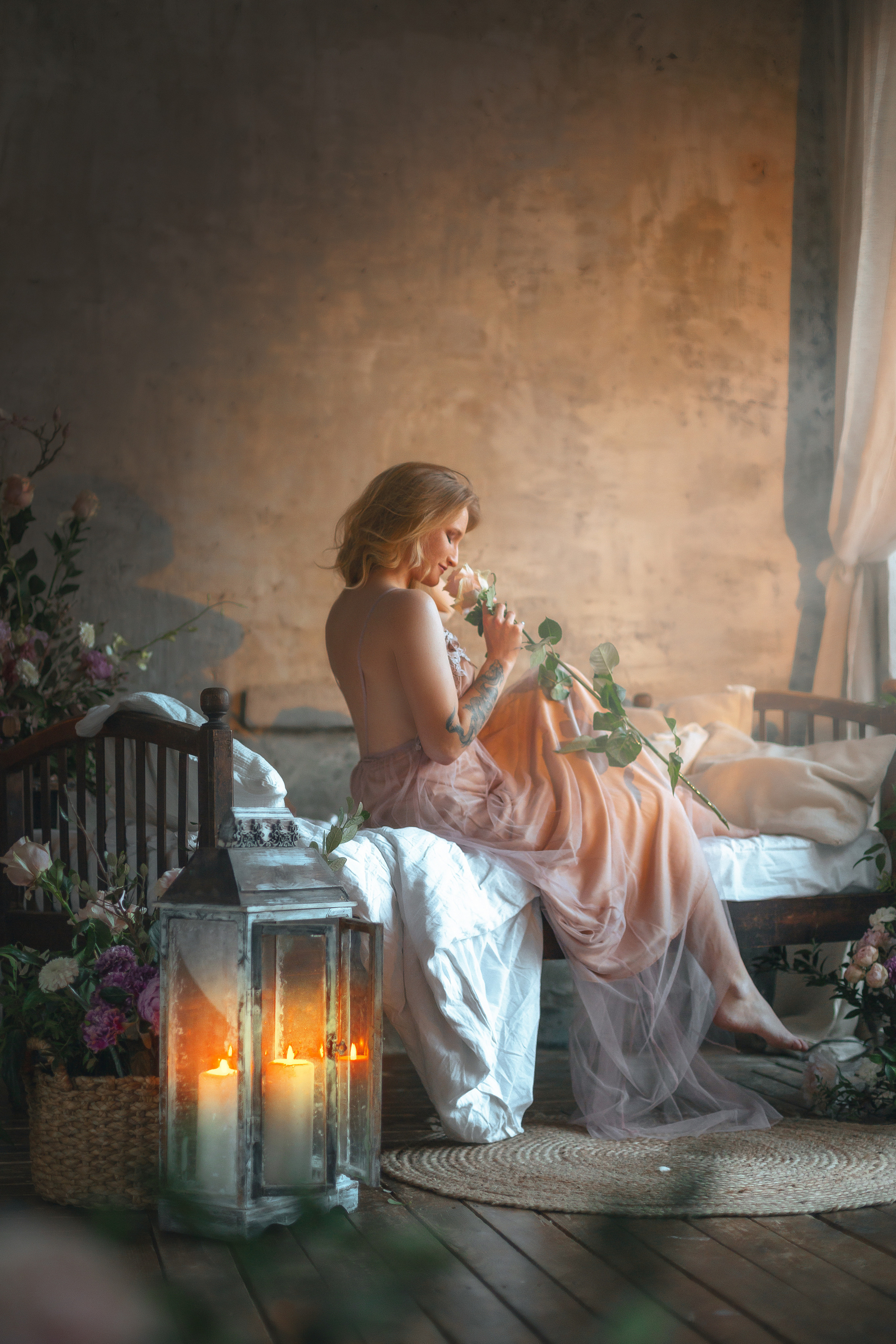 Платье будуарное, размер 44-46