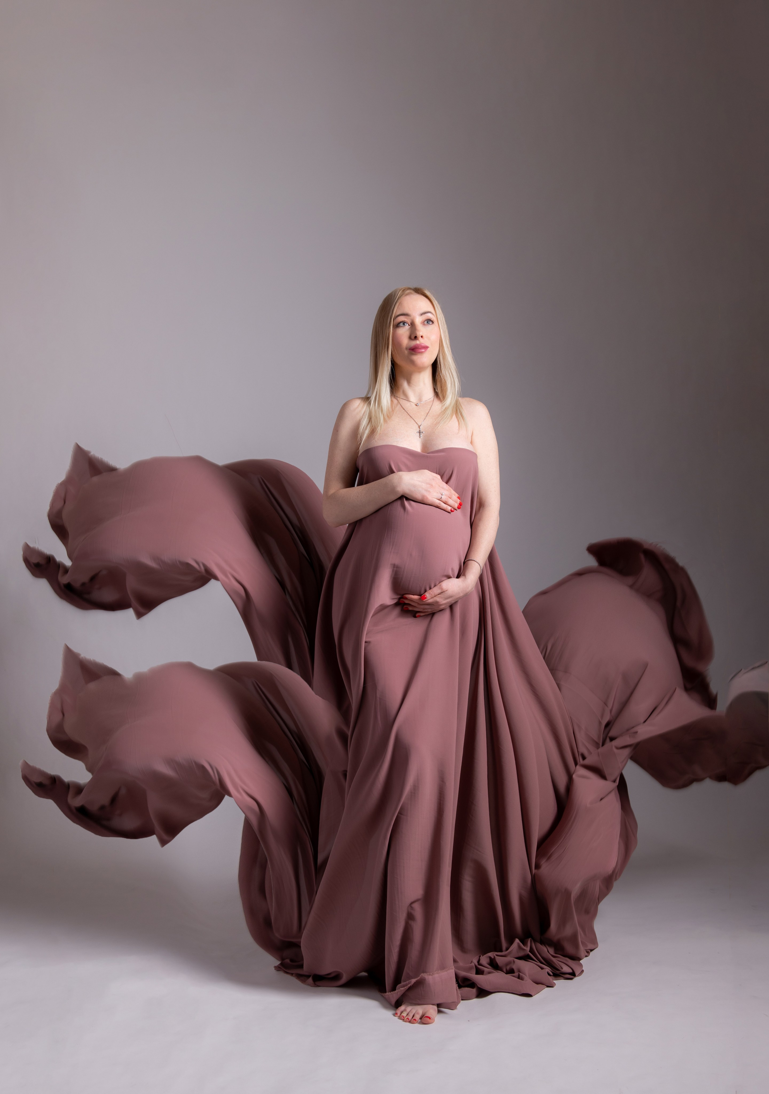 В летящих тканях. Фотосессия беременности — Крылова Натали — Москва