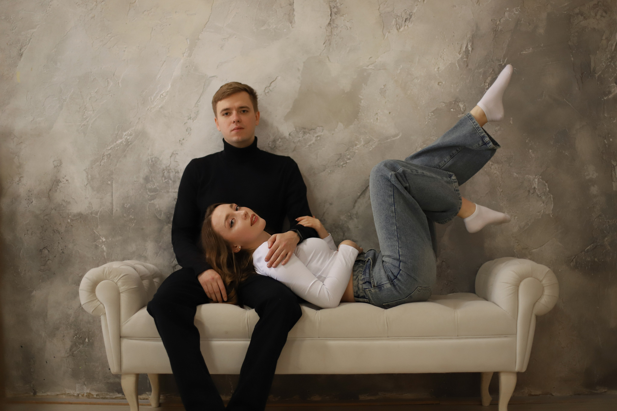 Лавстори в студии). Фотограф в Москве Елена Дроботя