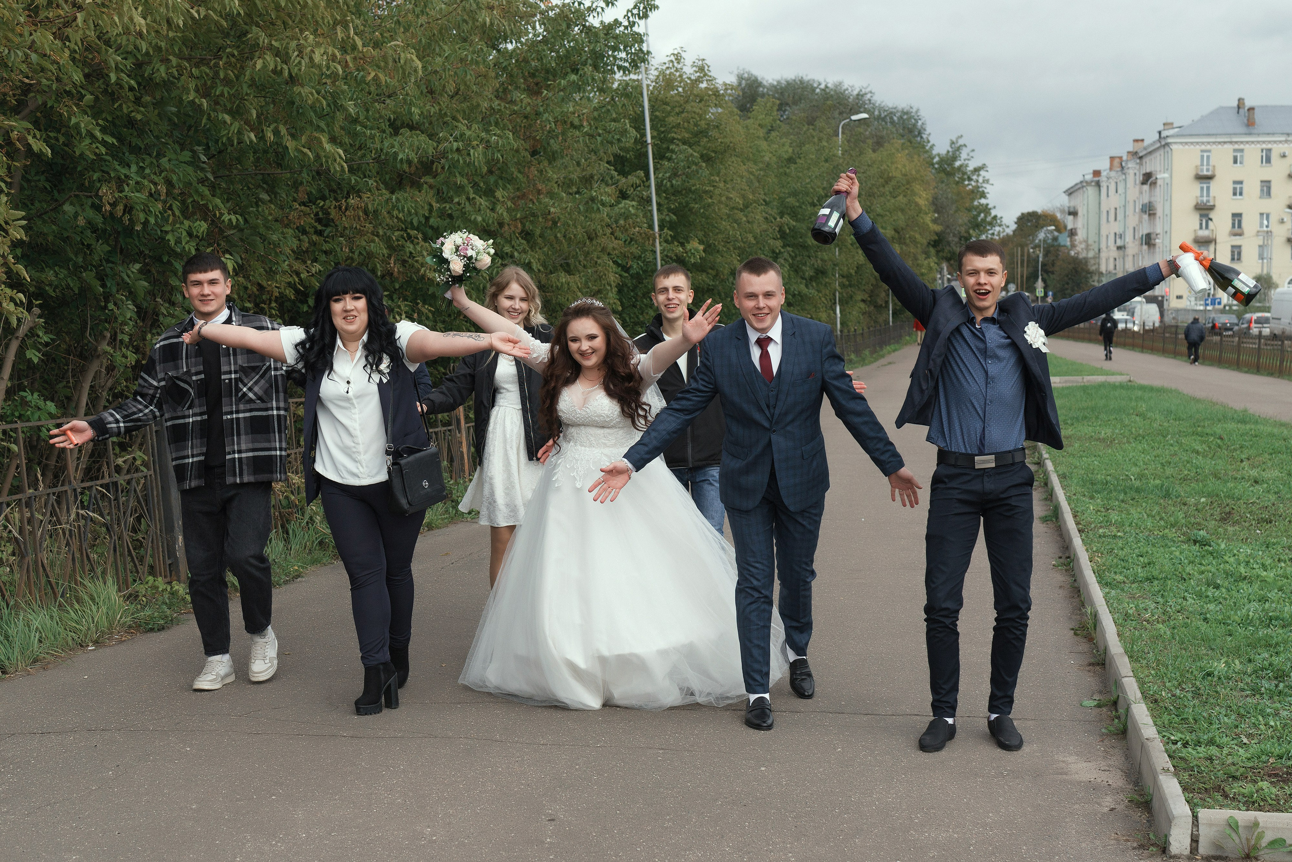 Свадебная фотосессия с гостями  в г.Шуя