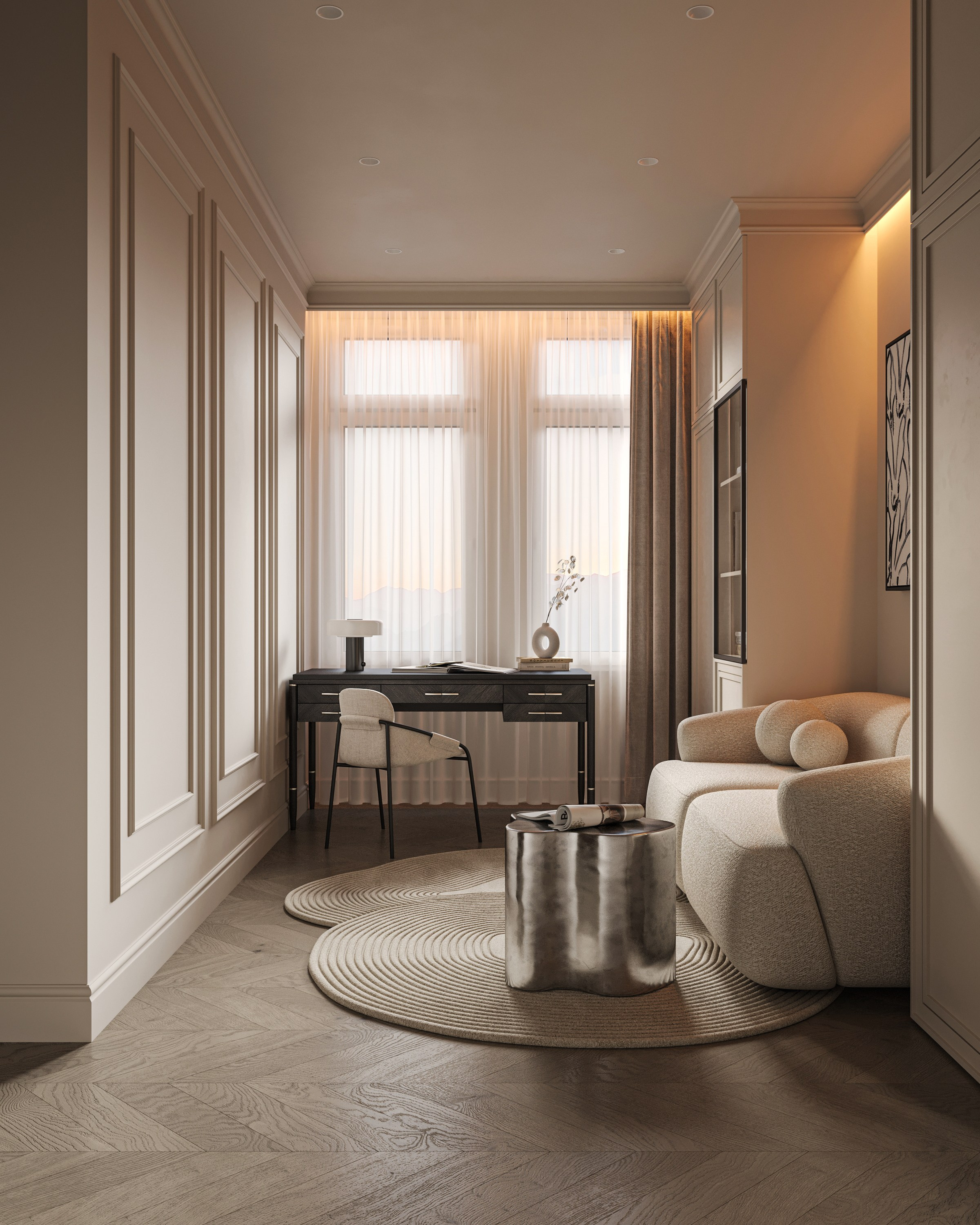 Кабинет ЖК «Континенталь». 3D визуализация интерьера Надежда Соколова