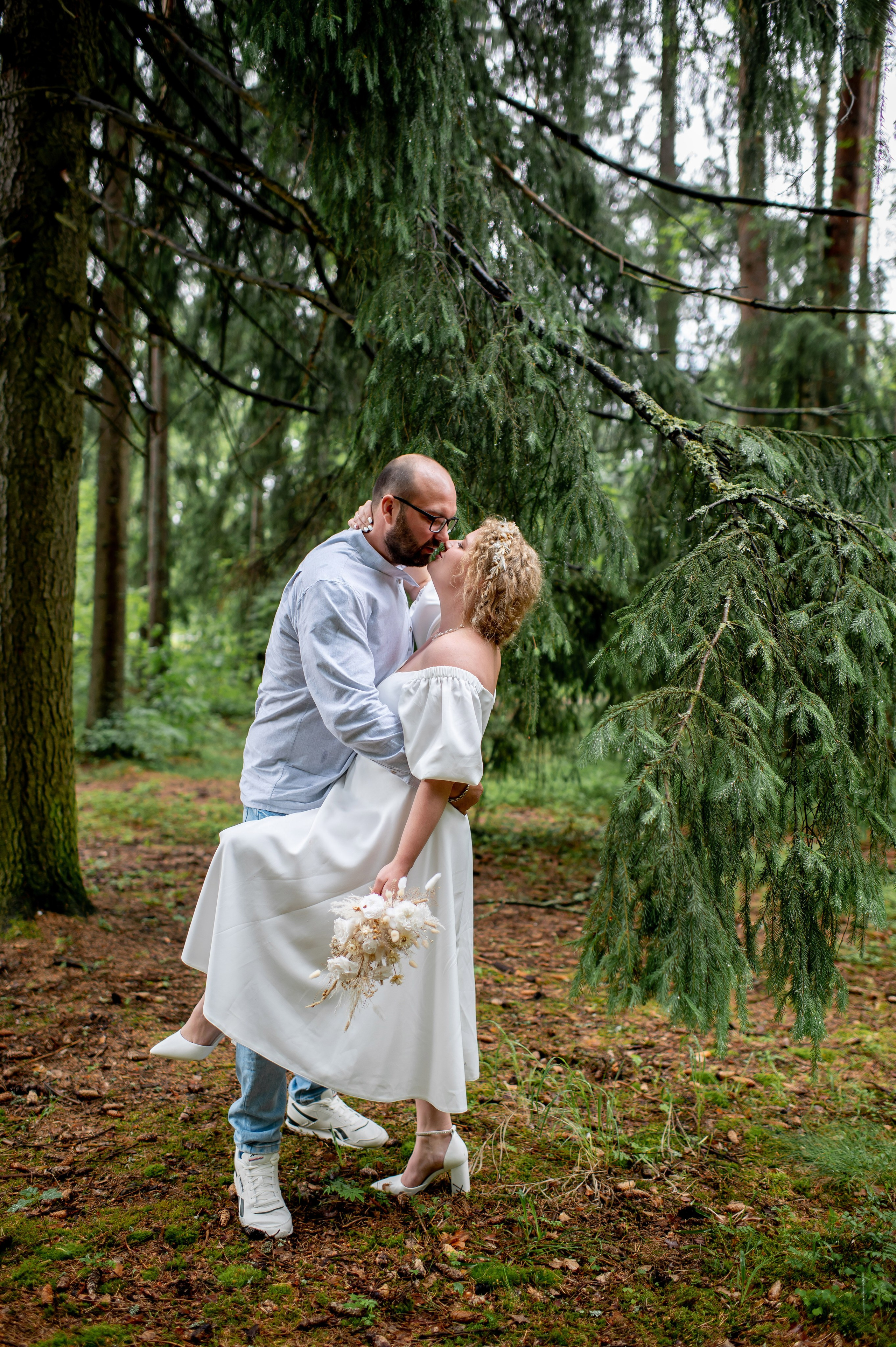 Станислав и Анастасия (нестандартная свадебная фотосессия в лесу и на Финском заливе). Портретный, семейный и свадебный фотограф в Санкт-Петербурге и в Пушкине Ширяев Денис