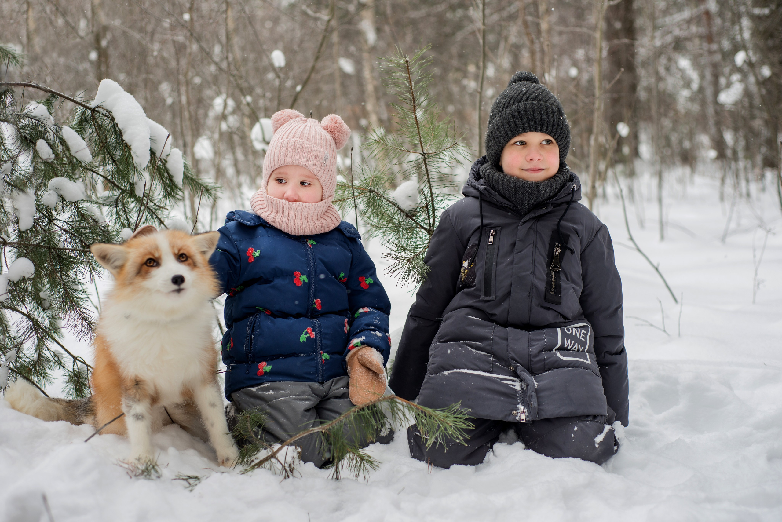 Дети и лис. Фотограф и дизайнер в Москве Екатерина Лобачева