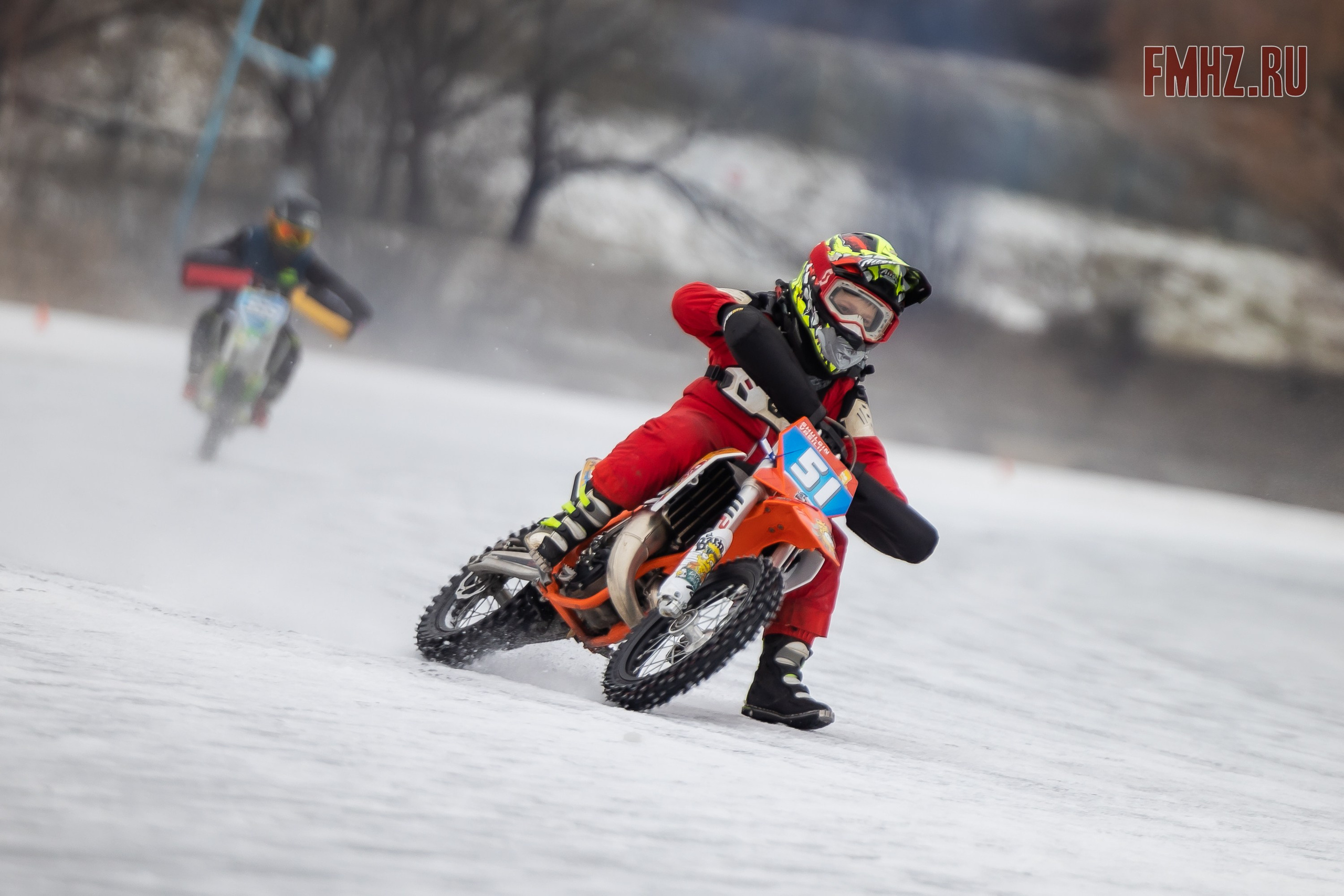 Первый этап Кубка МФР по мотокроссу на льду Большого Крылатского пруда в Москве. 8 февраля 2025 г. Фотограф Владимир Охрименко