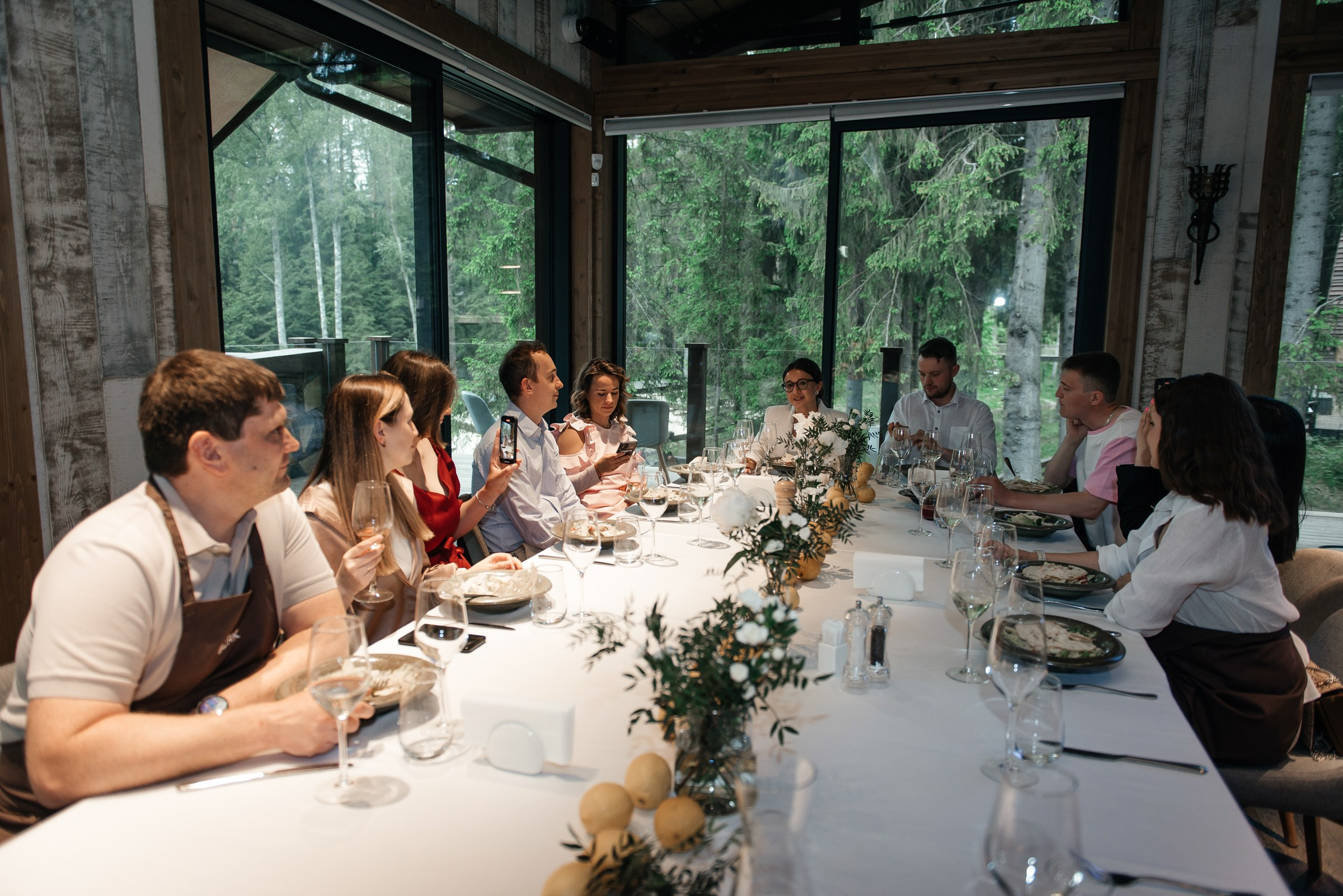 свадебный ужин в ресторане Чаща в Охта парке