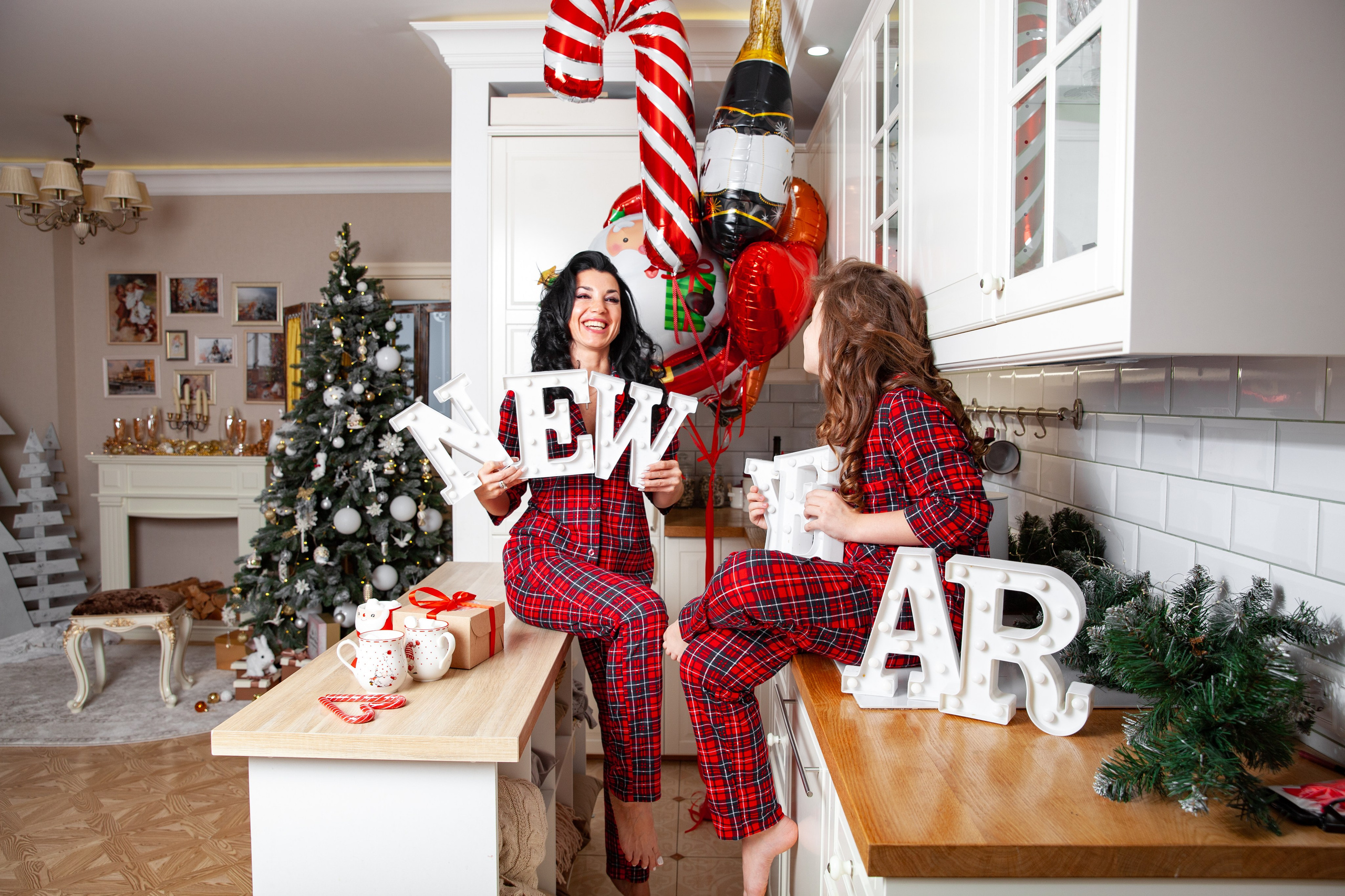 новогоднее оформление кухни