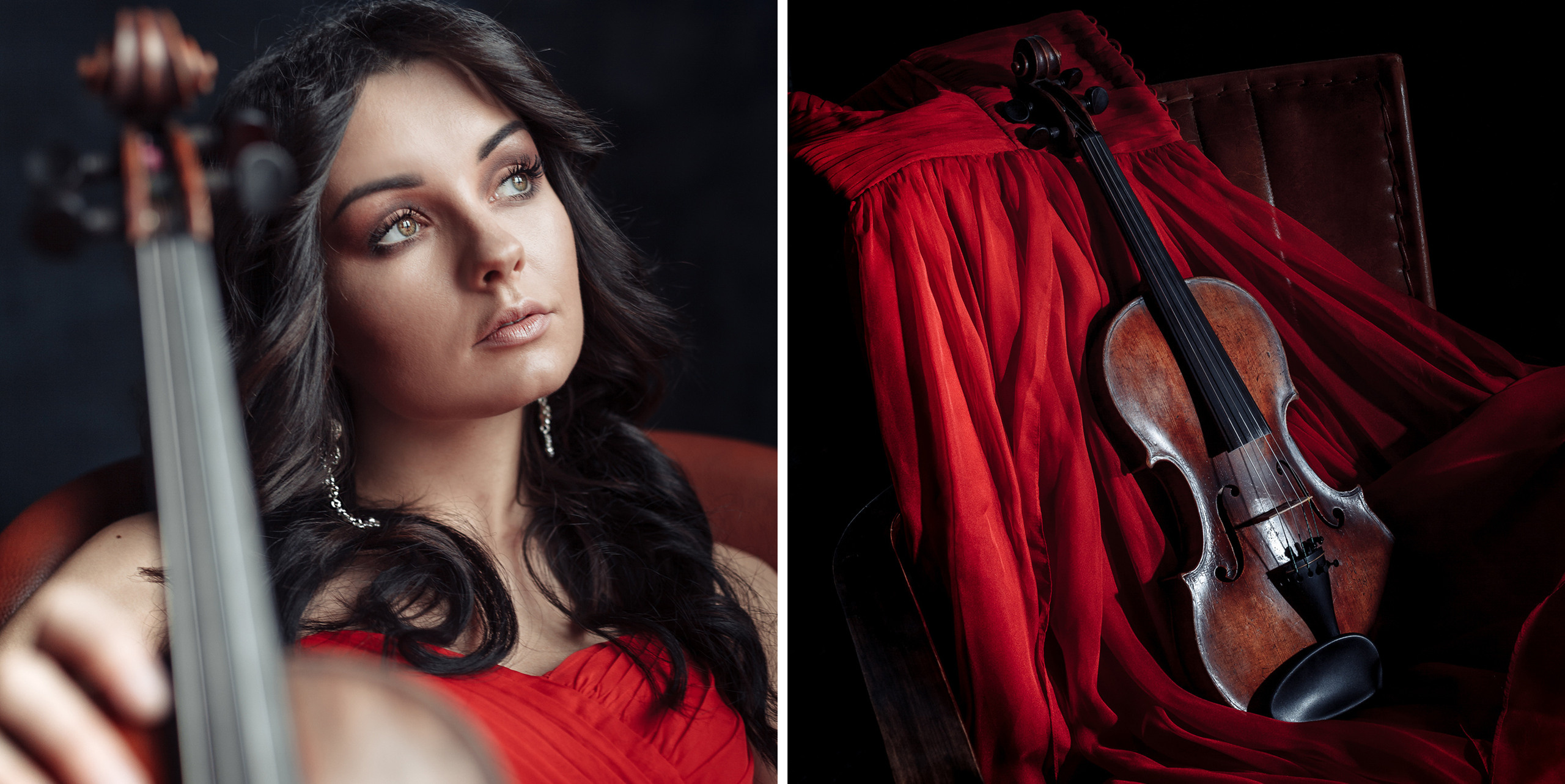 Фотосессия скрипачки со срипой в фотостудии Мосва. Свадебный фотограф Дмитрий Гладков