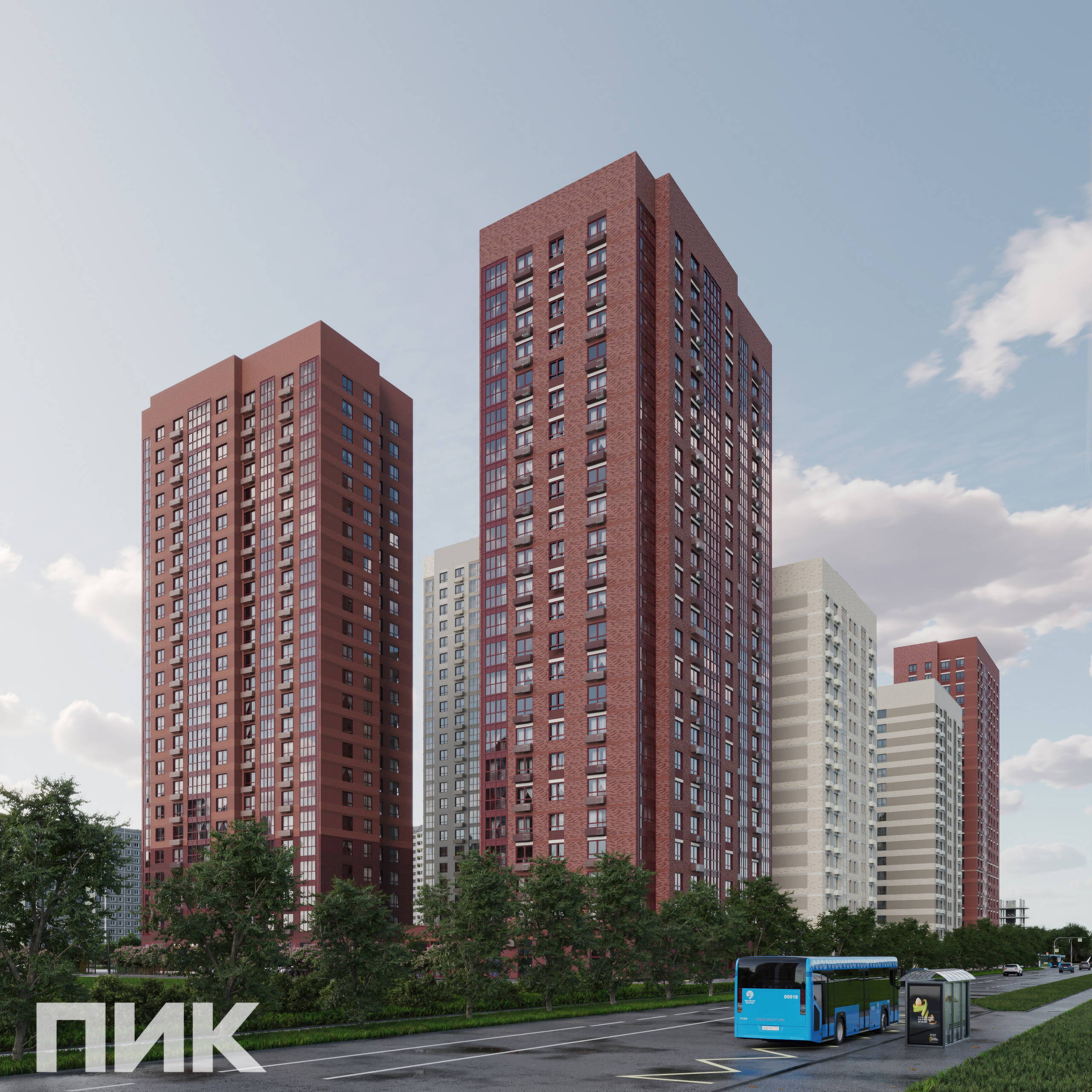 ЖК Гольяново 2.2, Москва. 3D визуализация интерьера и архитектурной среды