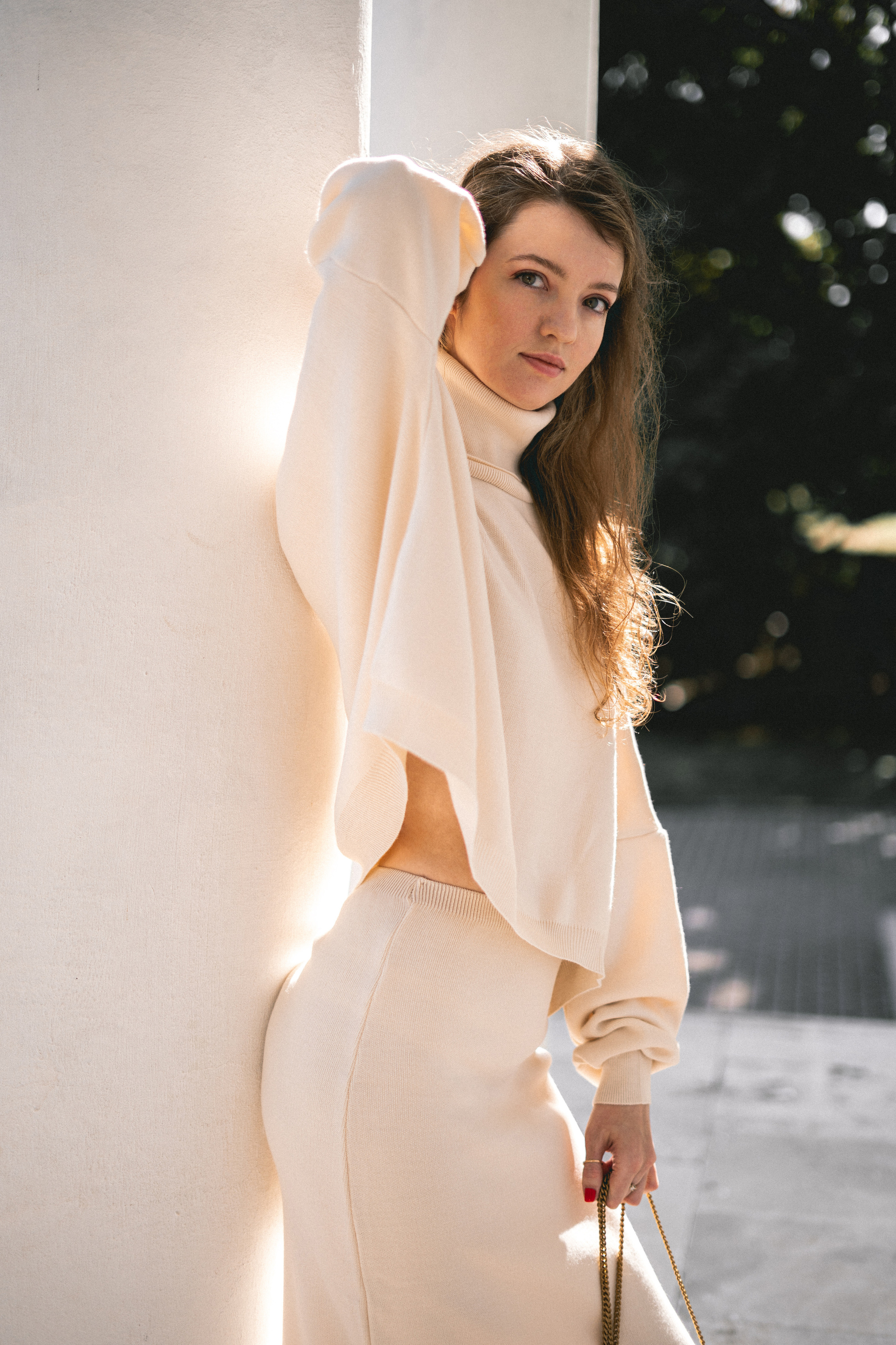 beautiful girl in a Moscow park